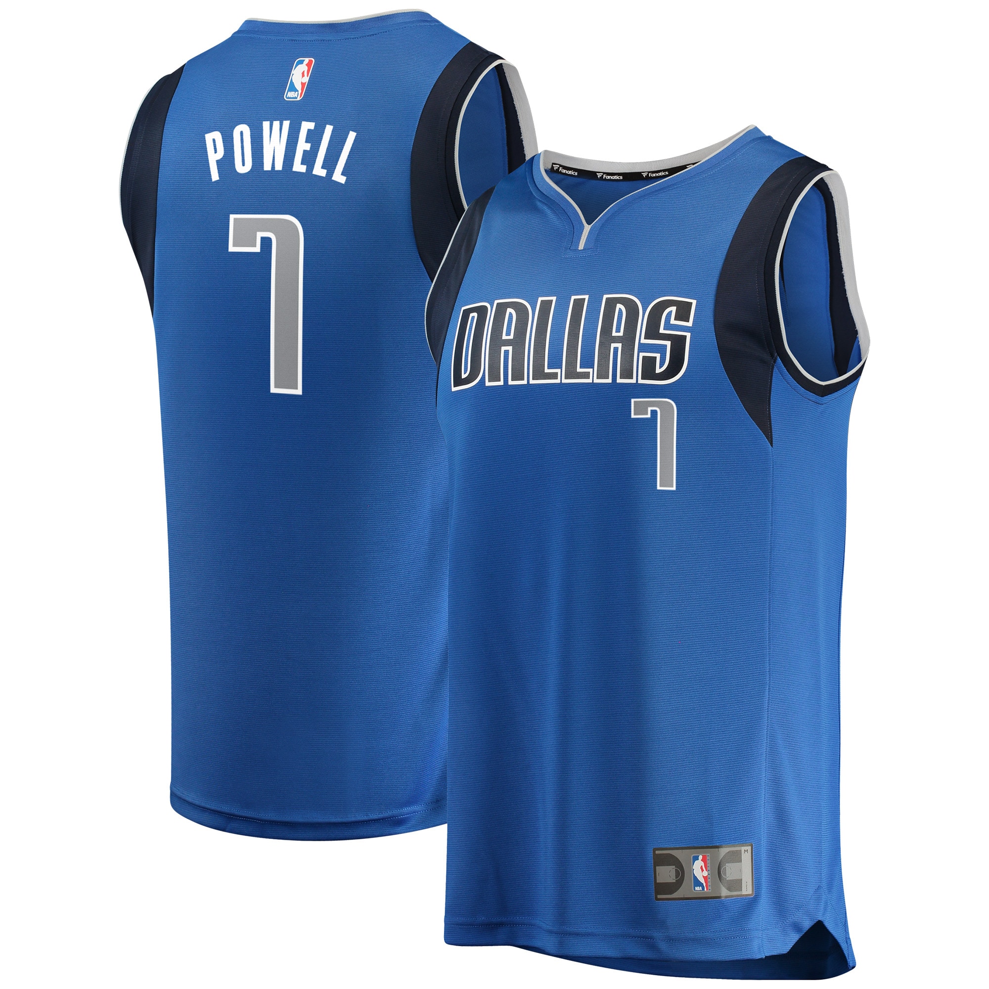 Dwight Powell Dallas Mavericks Fanatics Branded Fast Break Replica Team Color Player Jersey Royal - Icon Edition - vstockx