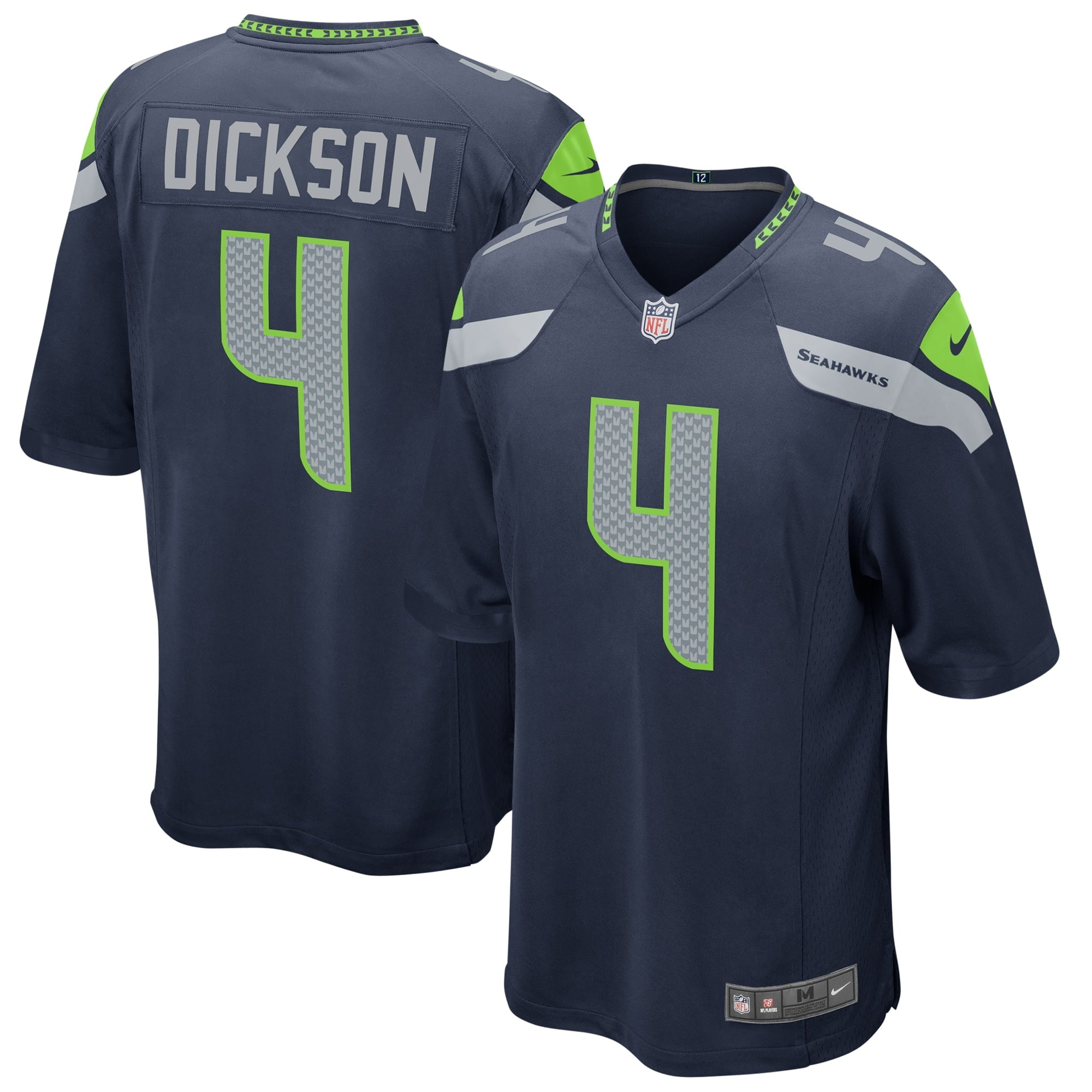 Men's Nike Michael Dickson College Navy Seattle Seahawks Game Jersey - vstockx