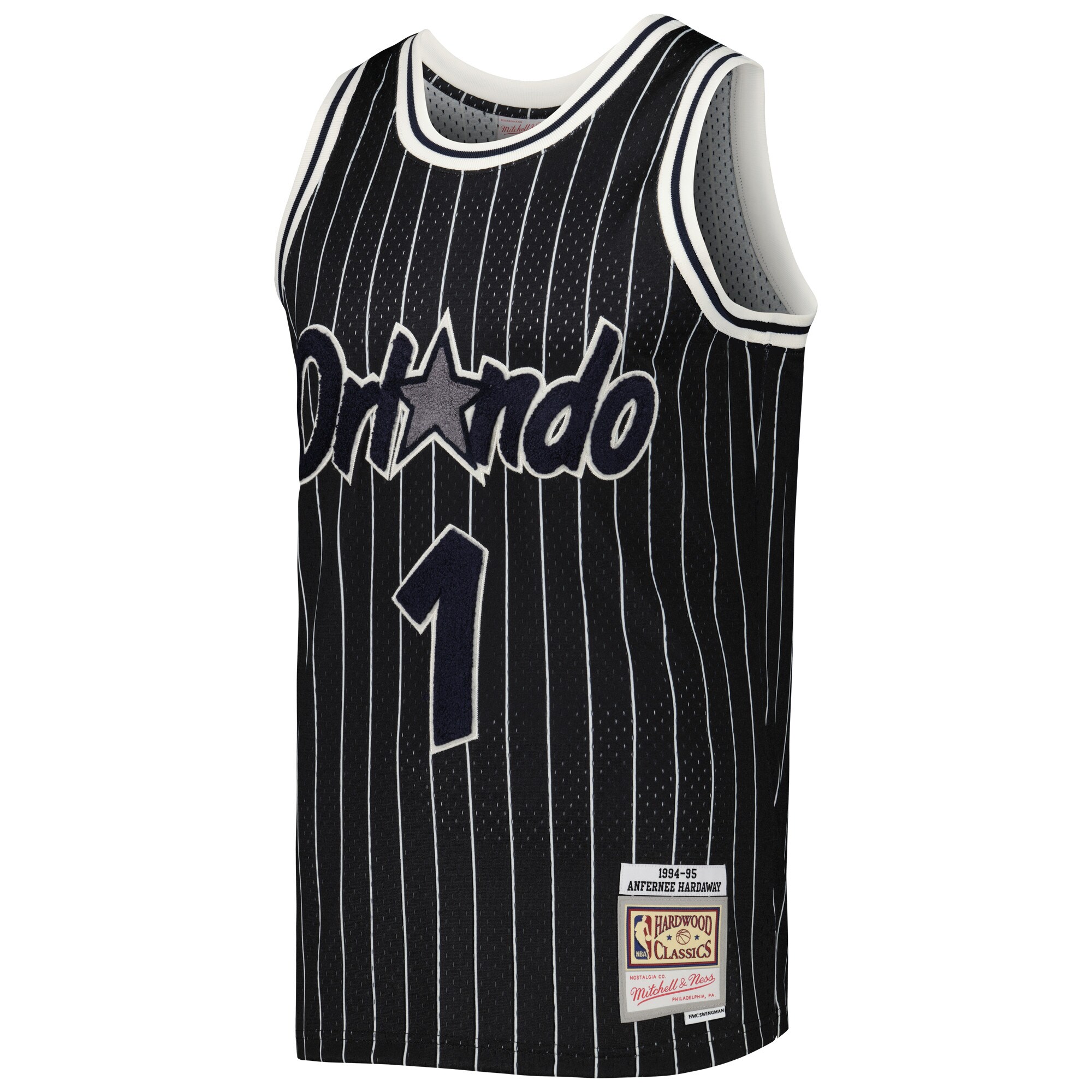 Penny Hardaway Orlando Magic Mitchell & Ness 1994-95 Hardwood Classics Off-Court Swingman Jersey - Black - vstockx