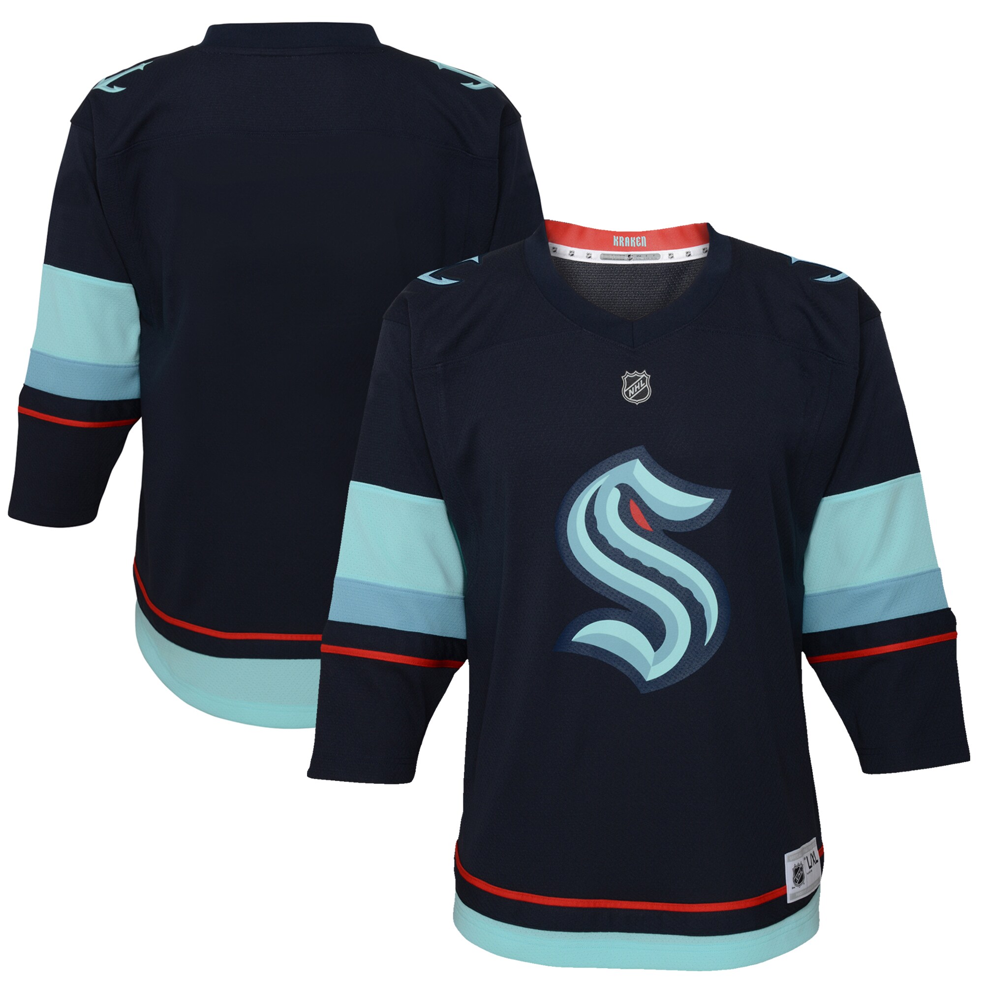 Seattle Kraken Youth Home Replica Jersey - Navy - vstockx