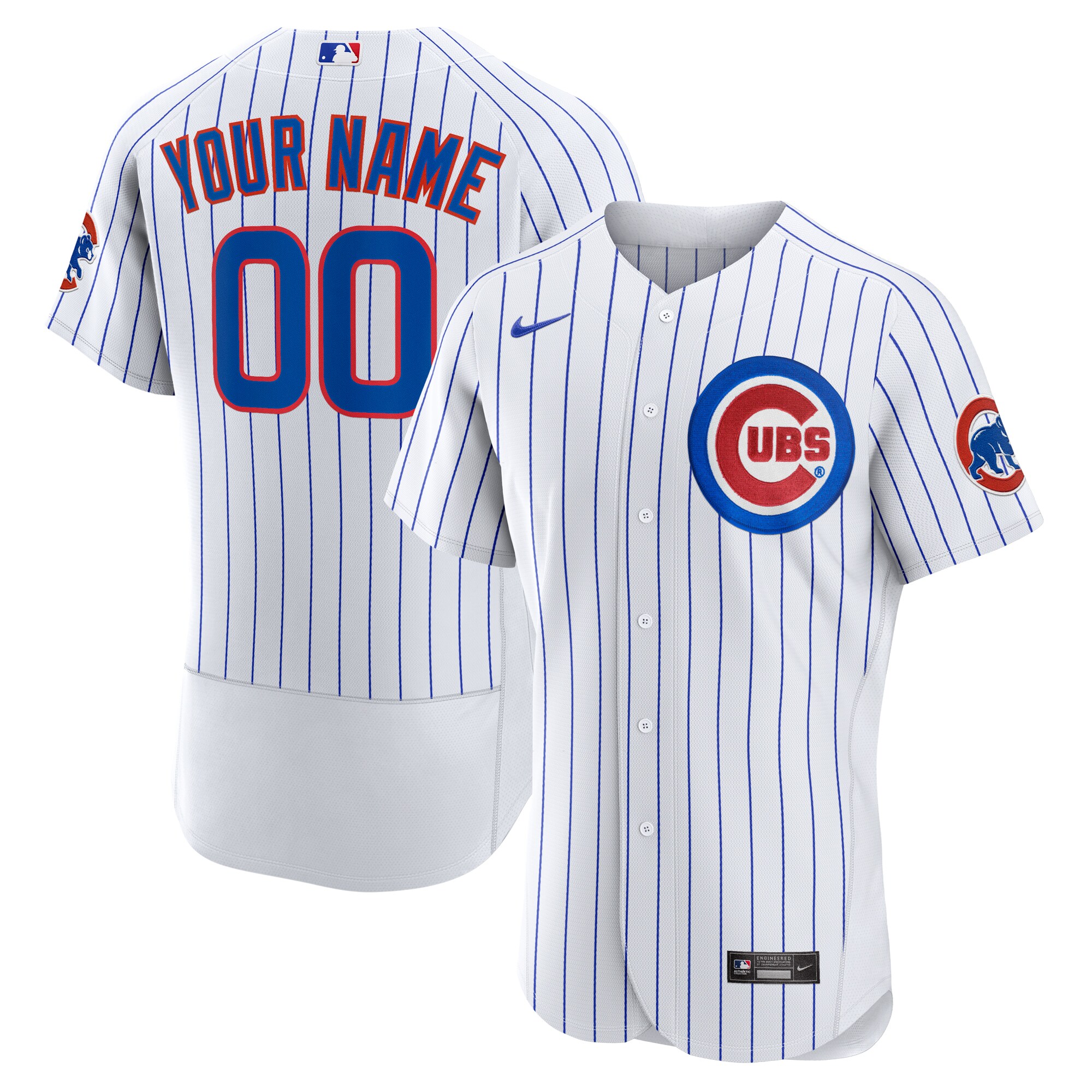 Chicago Cubs Nike Home Authentic Custom Jersey - White - vstockx