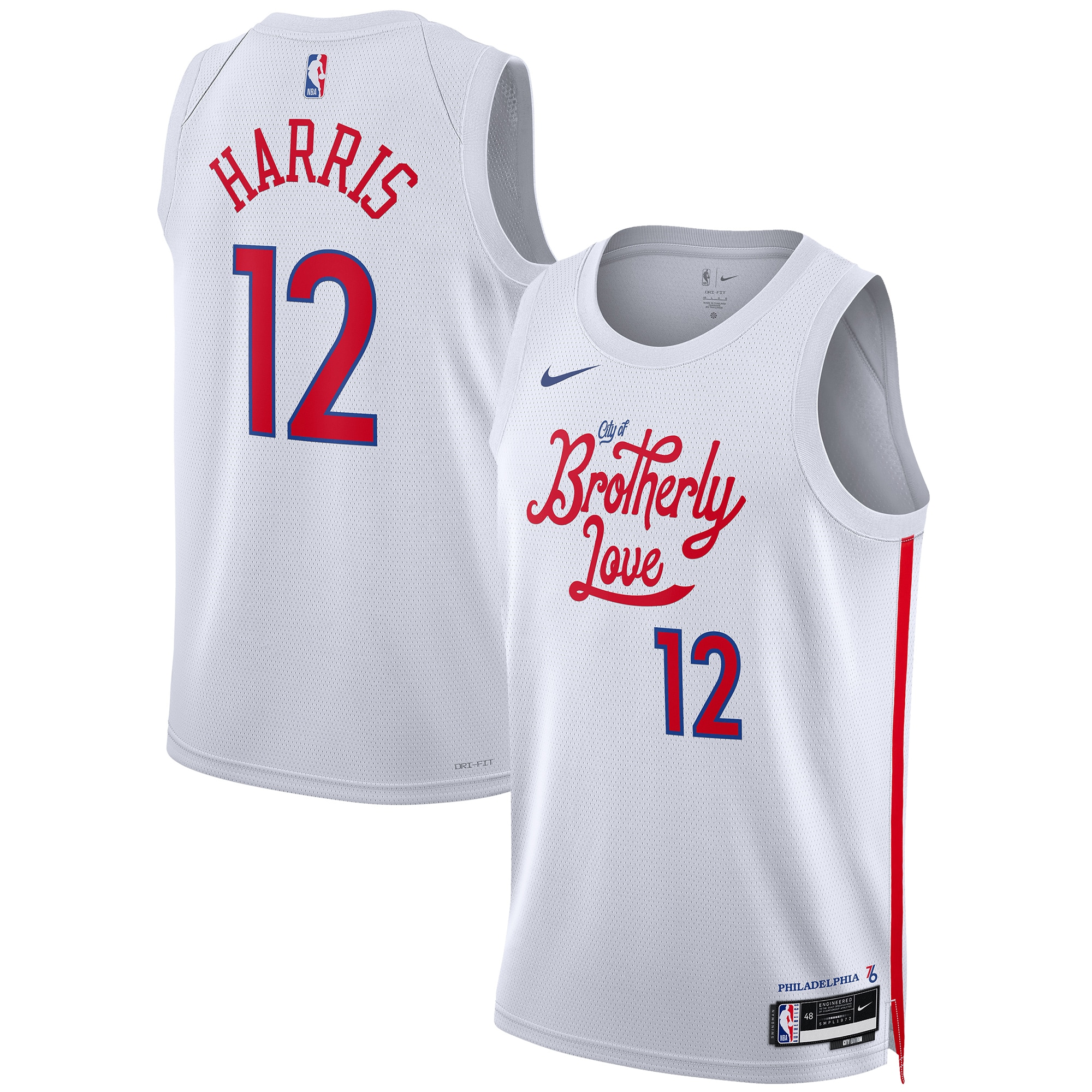 Tobias Harris Philadelphia 76ers Nike Unisex 2022/23 Swingman Jersey - City Edition - White - vstockx