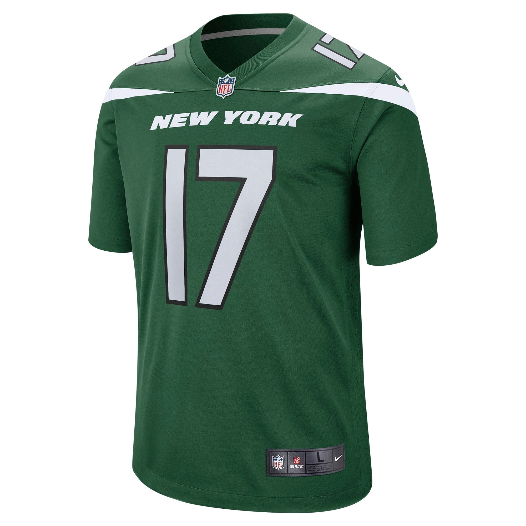 Men's Nike Garrett Wilson Green New York Jets Player Game Jersey - vstockx