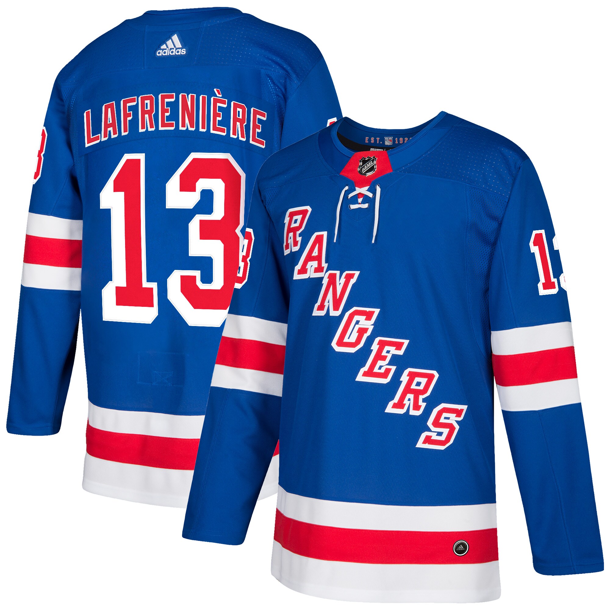Alexis Lafreniere New York Rangers adidas Home Authentic Player Jersey - Blue - vstockx