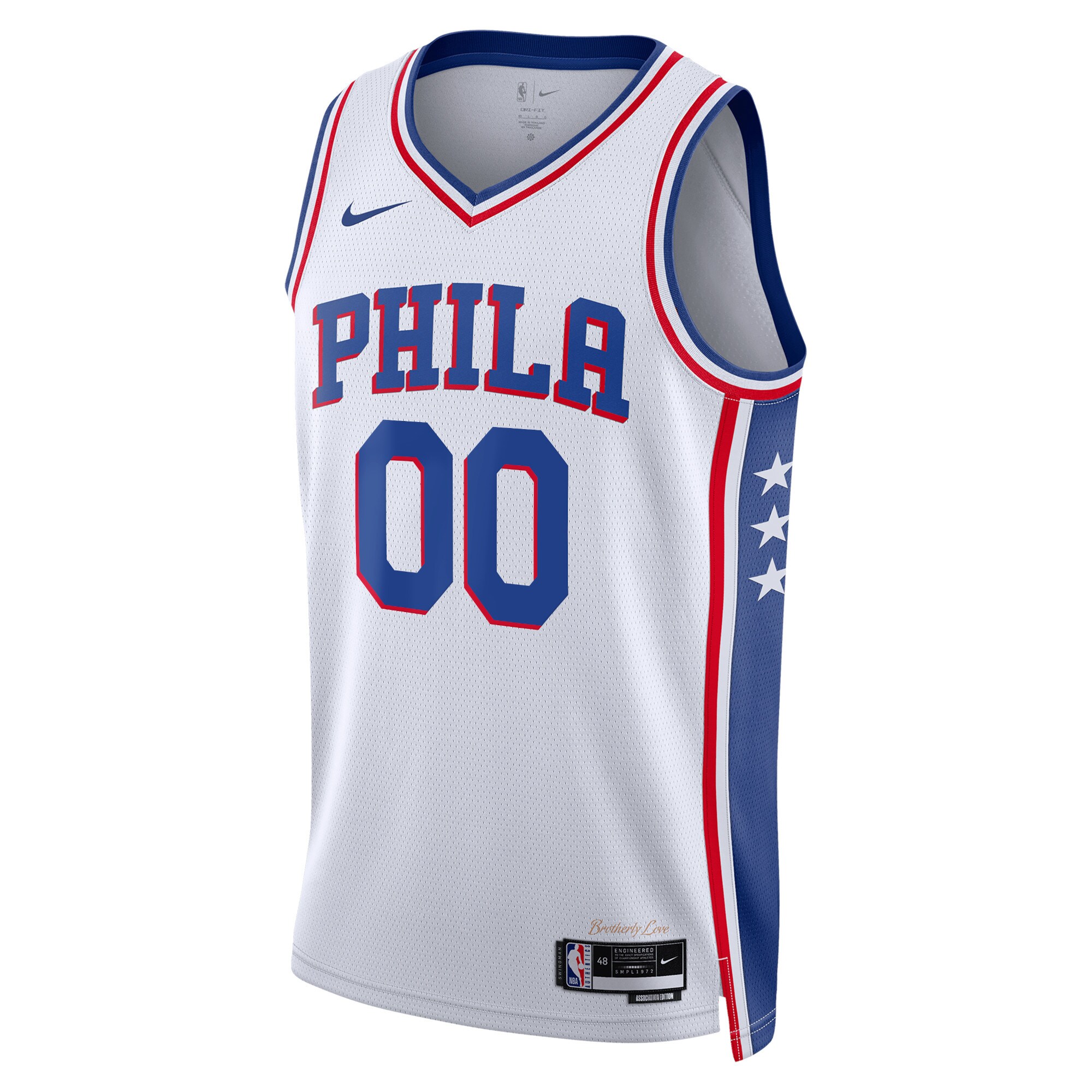 Philadelphia 76ers Nike Unisex 2022/23 Swingman Custom Jersey White - Association Edition - vstockx
