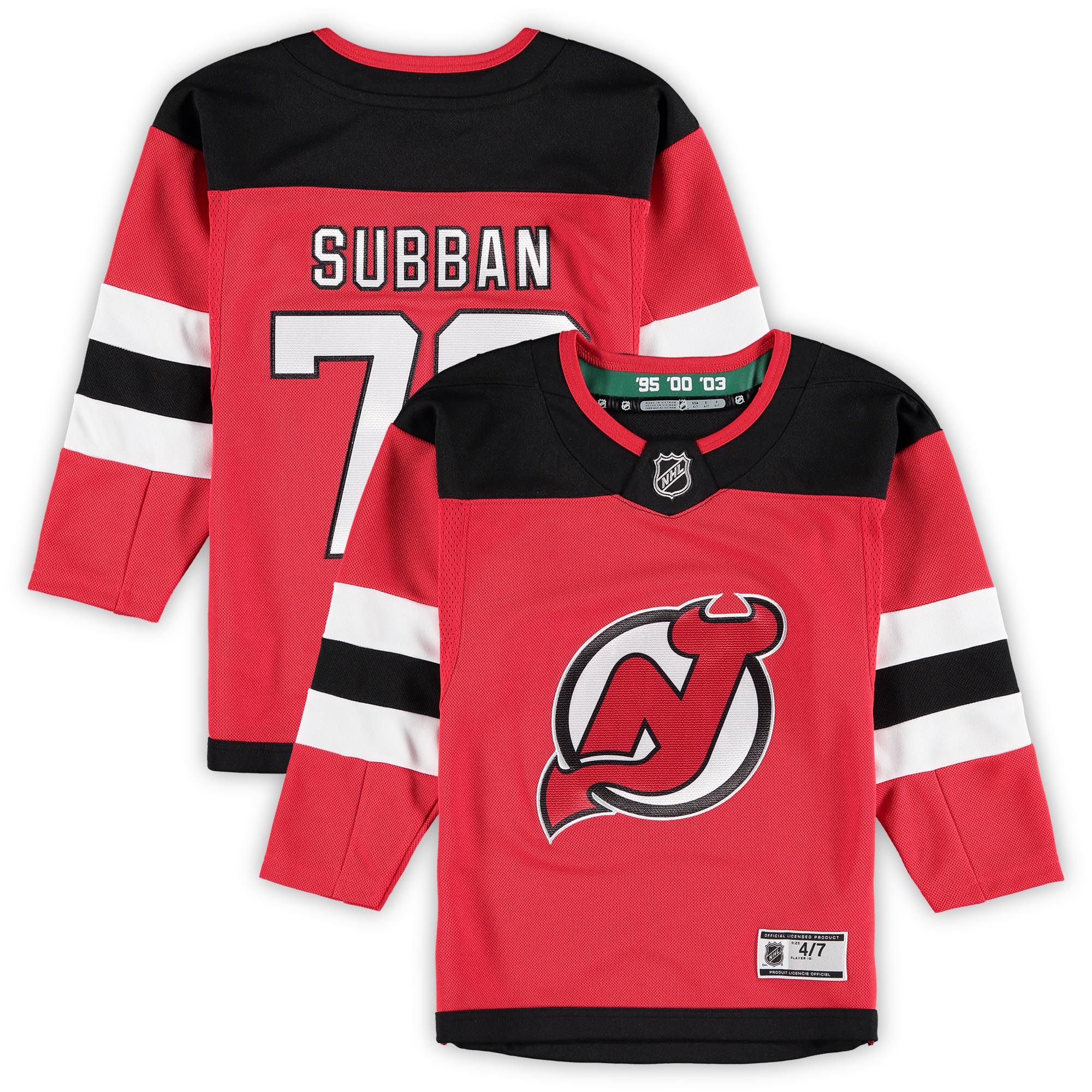 P.K. Subban New Jersey Devils Preschool Home Premier Player Jersey - Red - vstockx