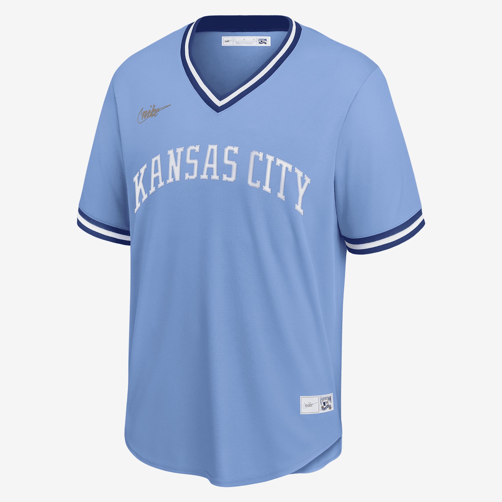 MLB Kansas City Royals Men's Cooperstown Baseball Jersey - Light Blue - vstockx