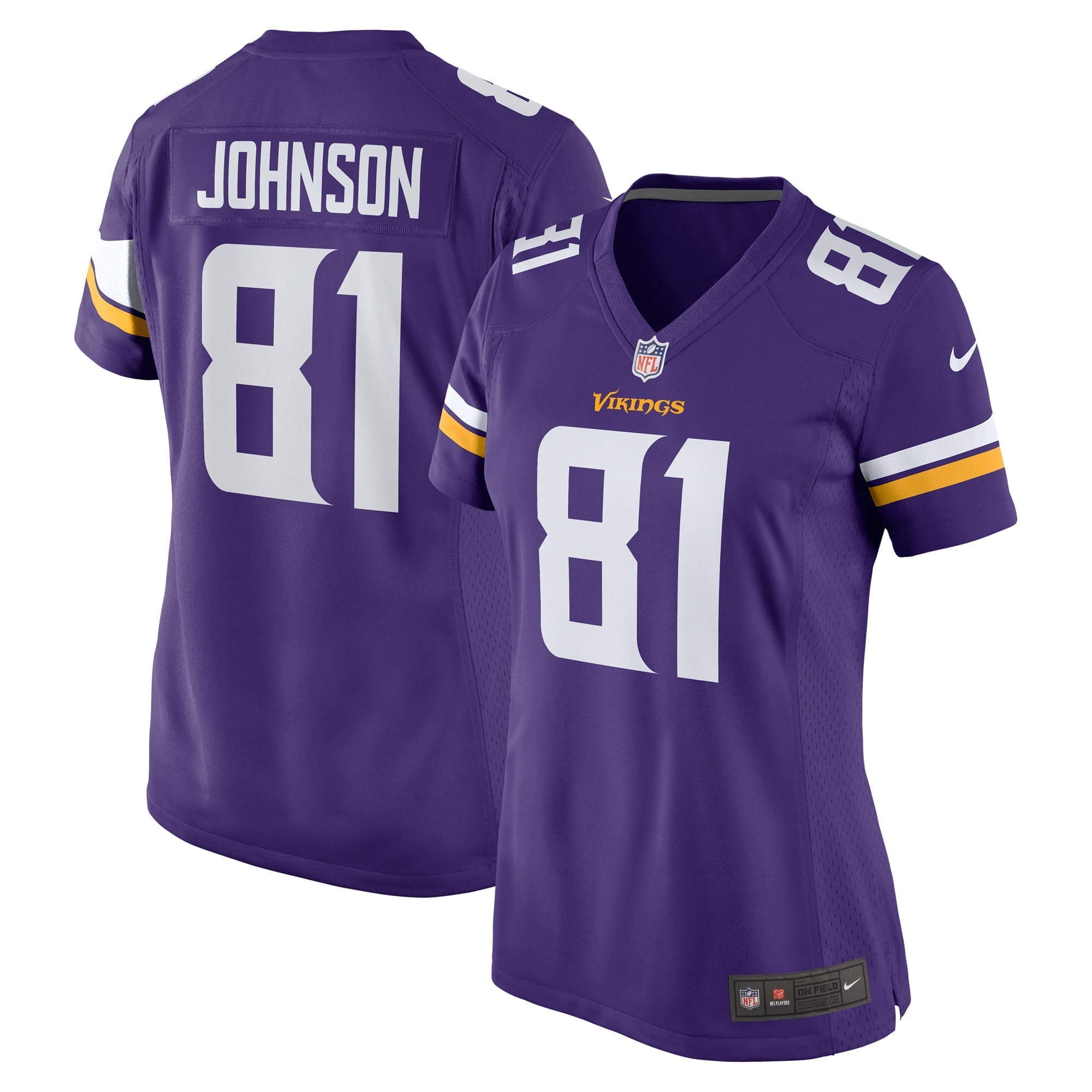 Women's Nike Bisi Johnson Purple Minnesota Vikings Game Jersey - vstockx