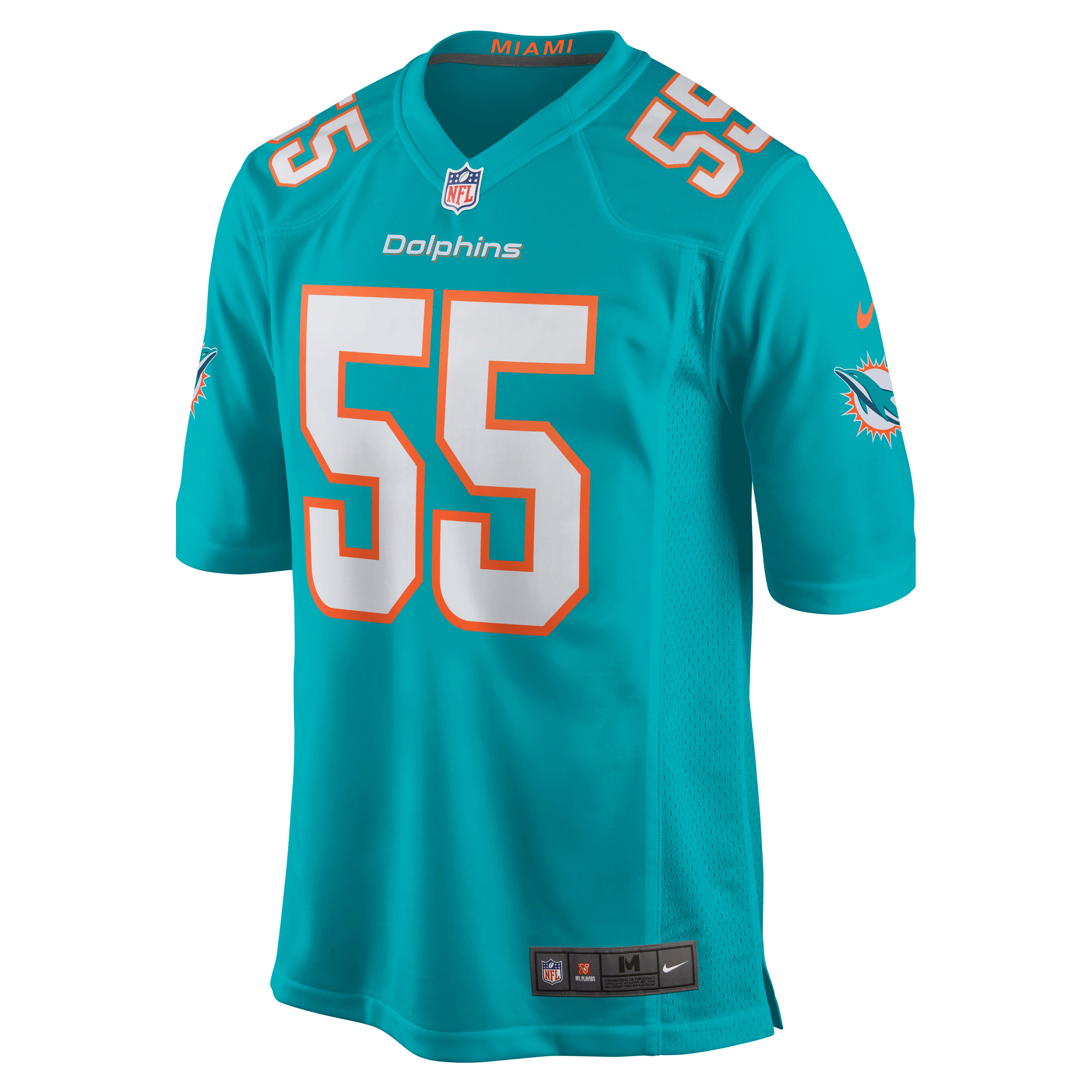 Jerome Baker Miami Dolphins Nike Game Jersey - Aqua - vstockx