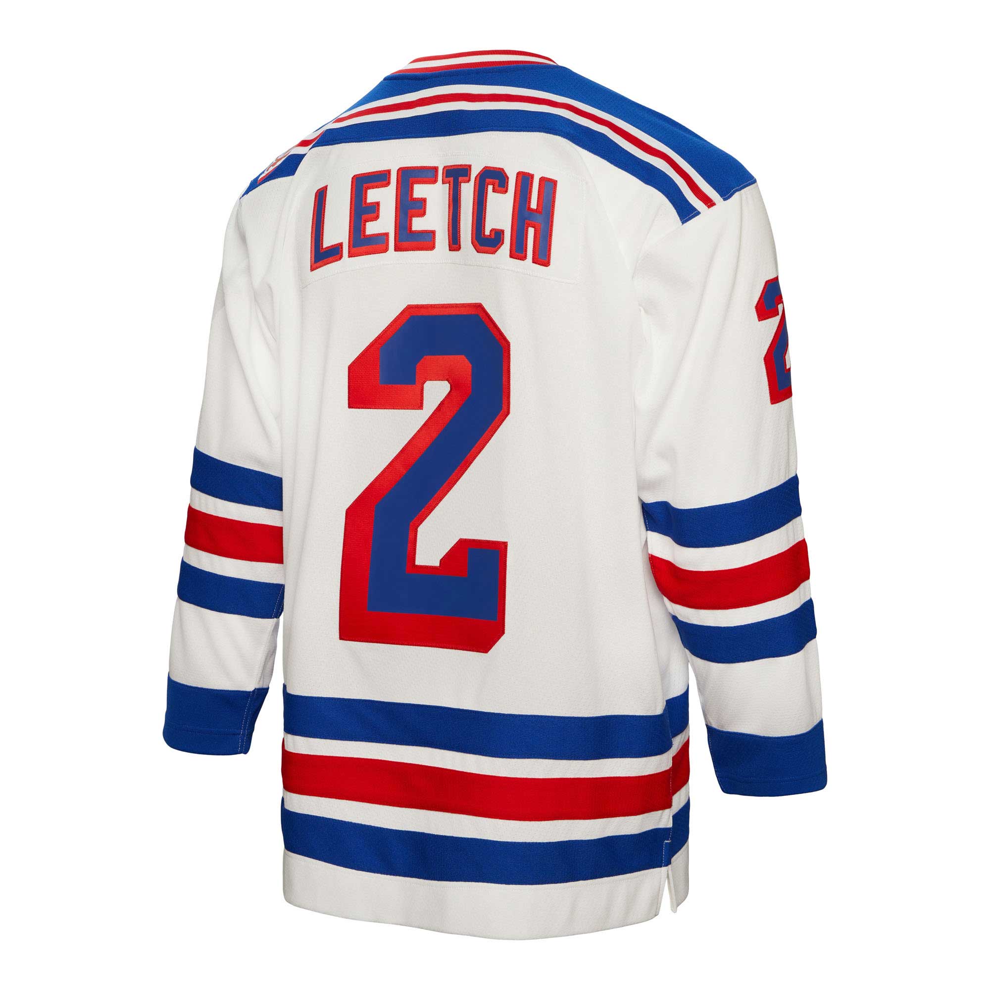 Brian Leetch New York Rangers Mitchell & Ness 1993/94 Alternate Captain Patch Blue Line Player Jersey - White - vstockx