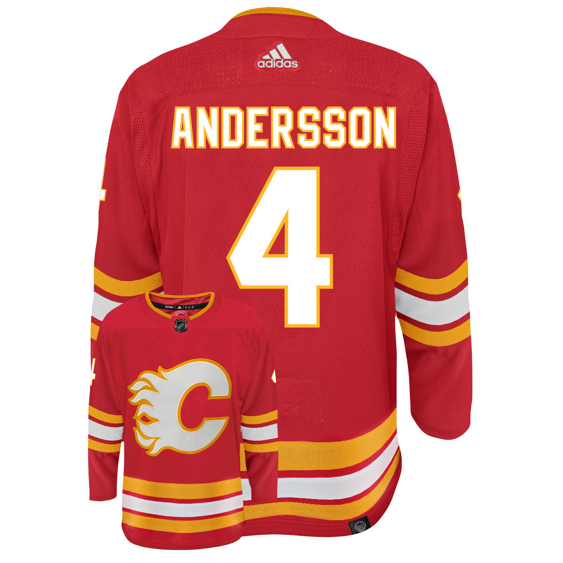 Rasmus Andersson Calgary Flames Adidas Primegreen Authentic NHL Hockey Jersey - vstockx
