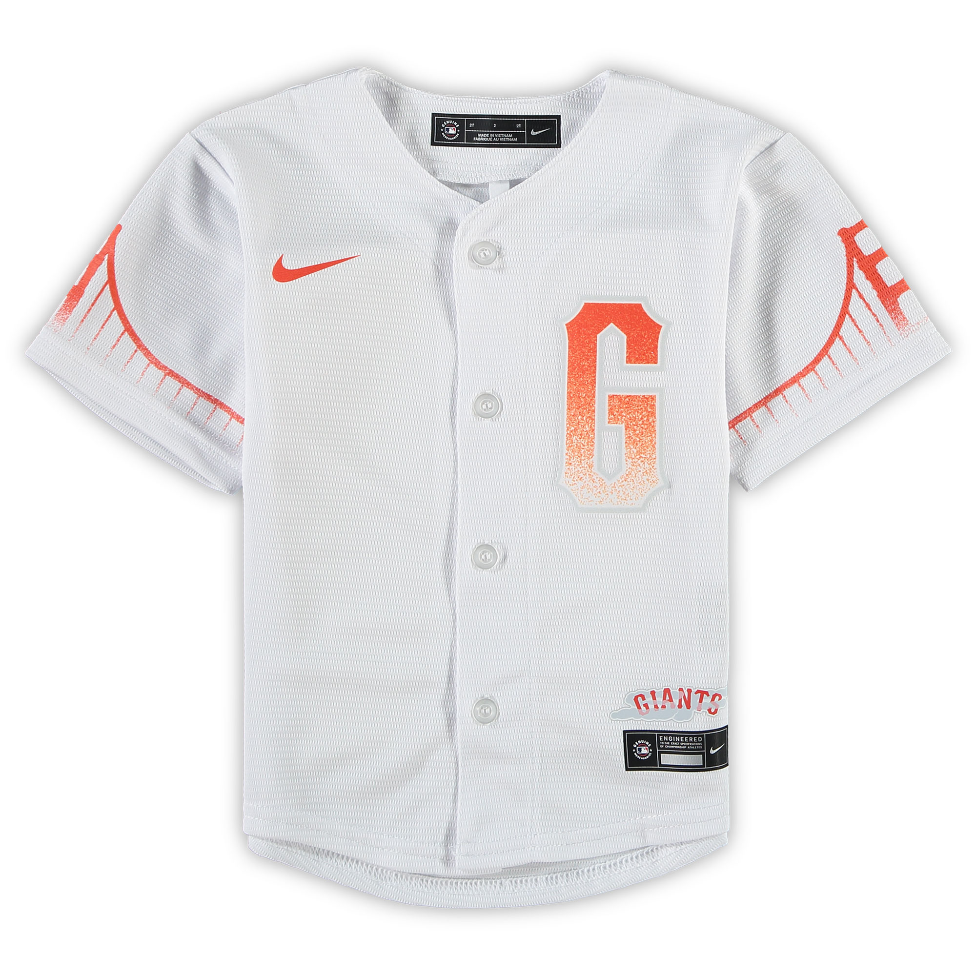 San Francisco Giants Nike Toddler MLB City Connect Replica Team Jersey - White - vstockx