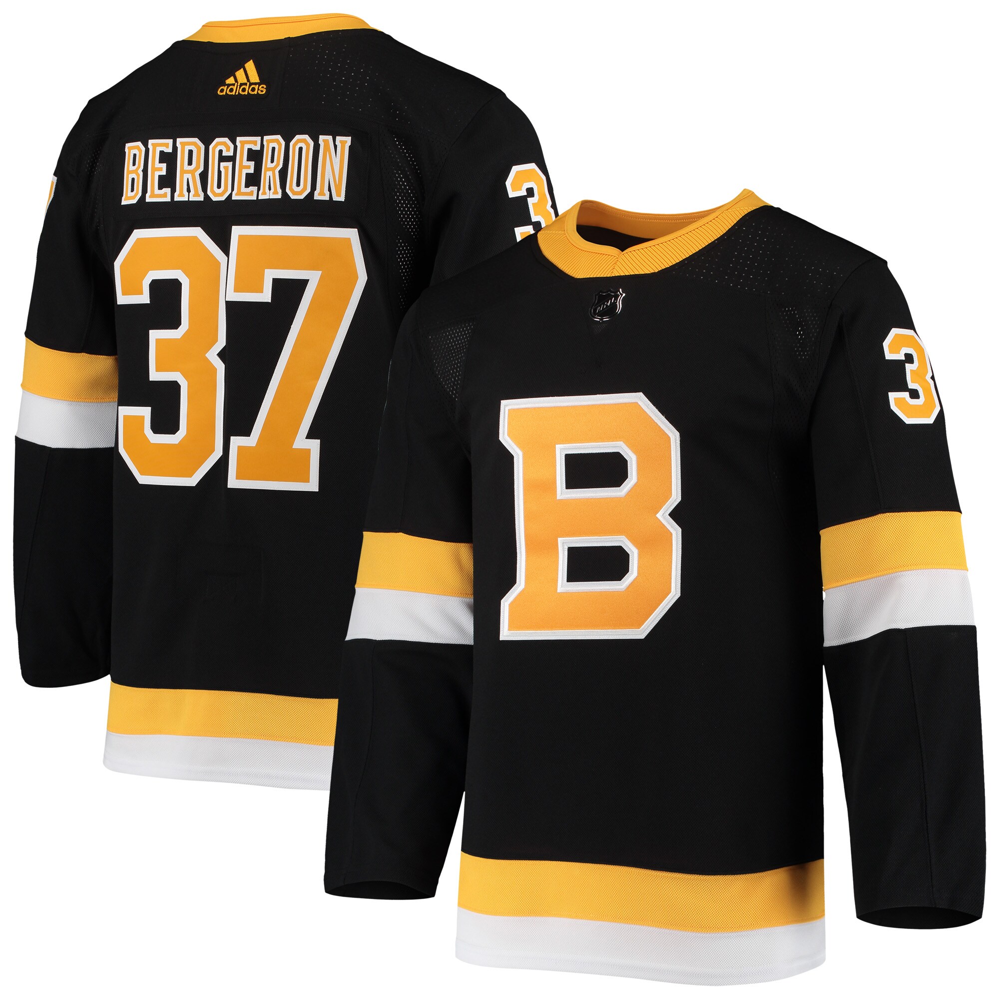 Patrice Bergeron Boston Bruins adidas Alternate Authentic Player Jersey - Black - vstockx