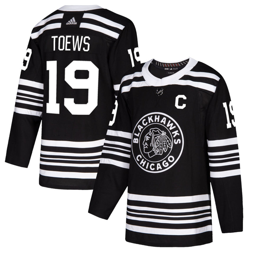 Men's Chicago Blackhawks Jonathan Toews adidas Black Alternate 2019/20 Authentic Player Jersey - vstockx