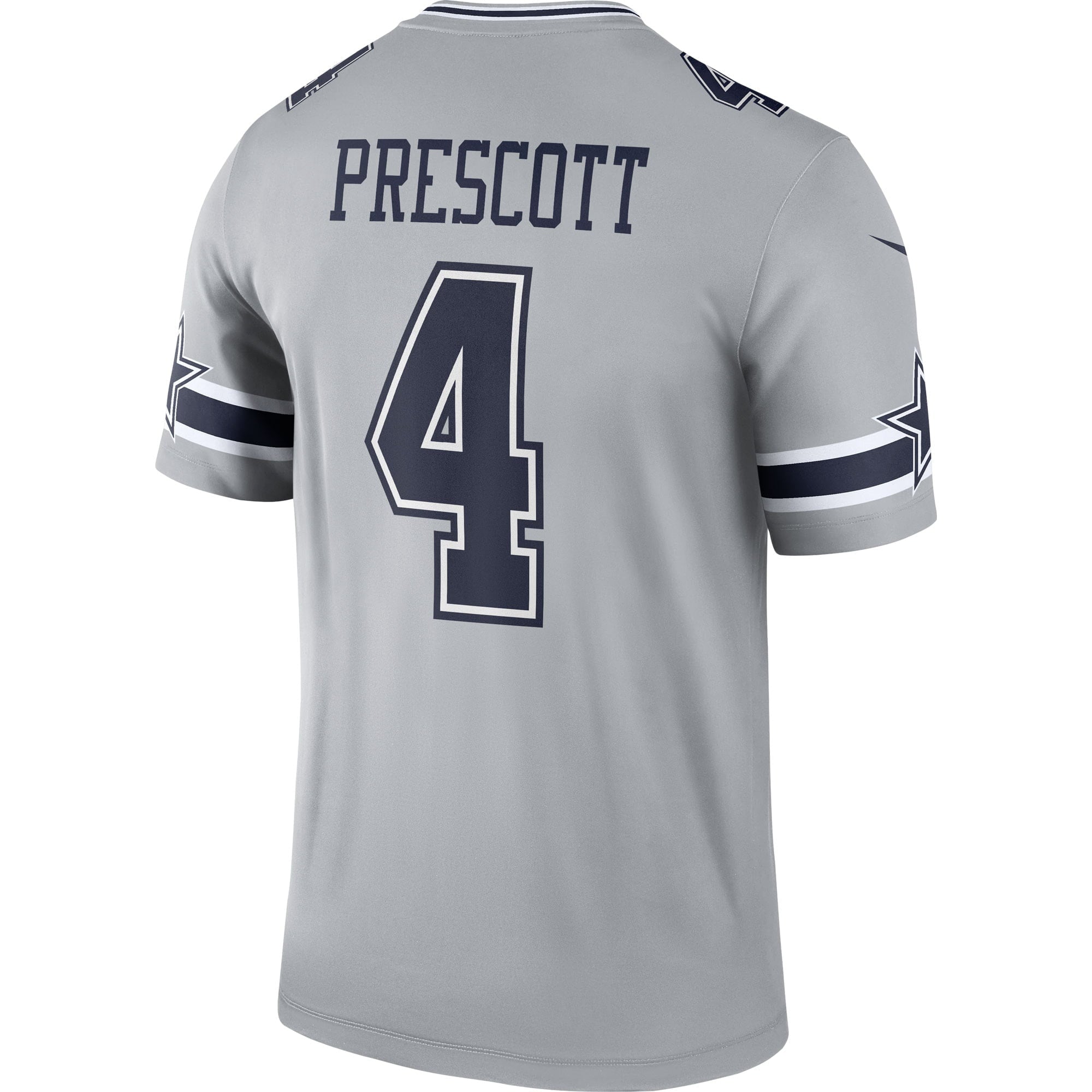 Men's Nike Dak Prescott Silver Dallas Cowboys Inverted Legend Jersey - vstockx