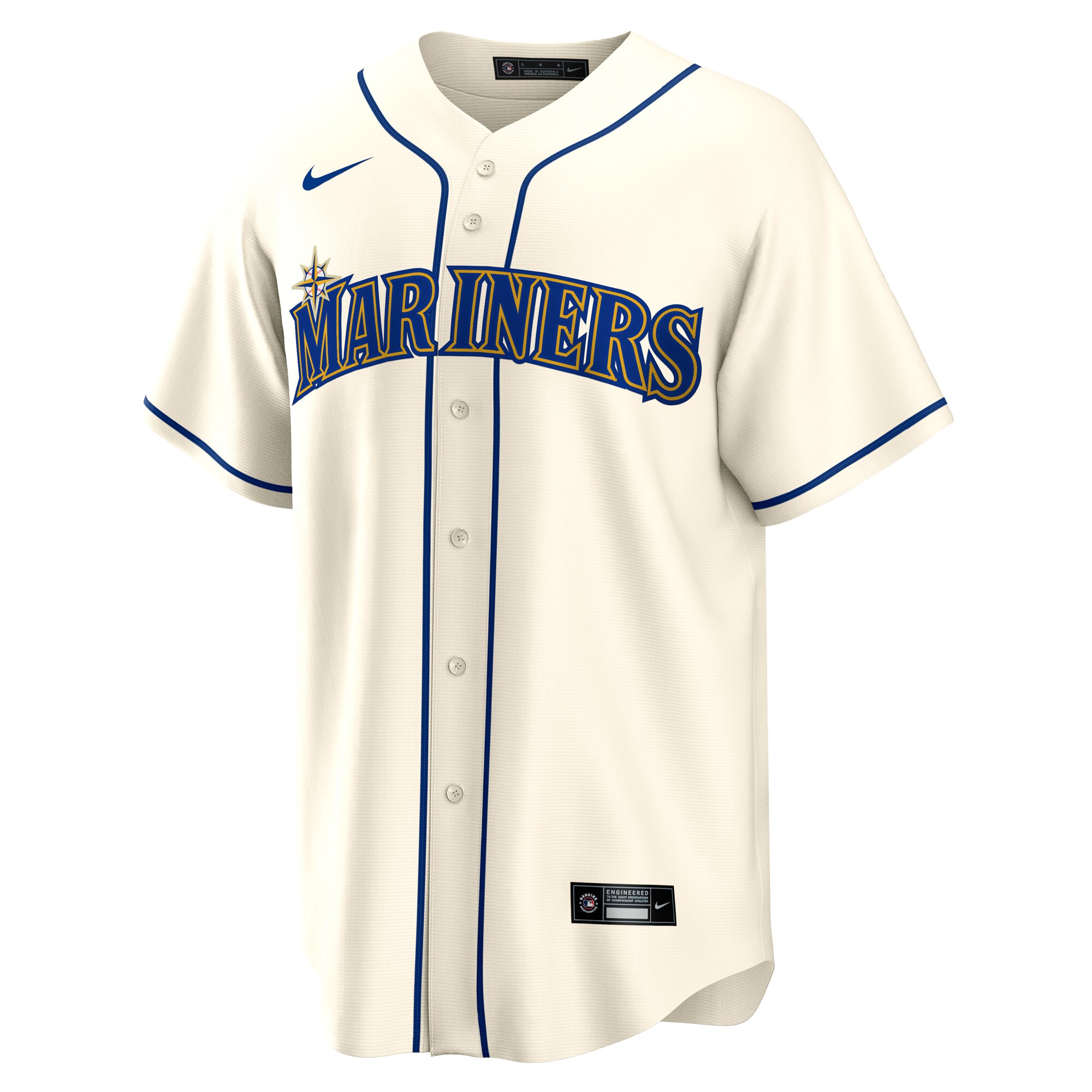 Julio Rodriguez Seattle Mariners Nike Official Replica Player Jersey - Cream - vstockx