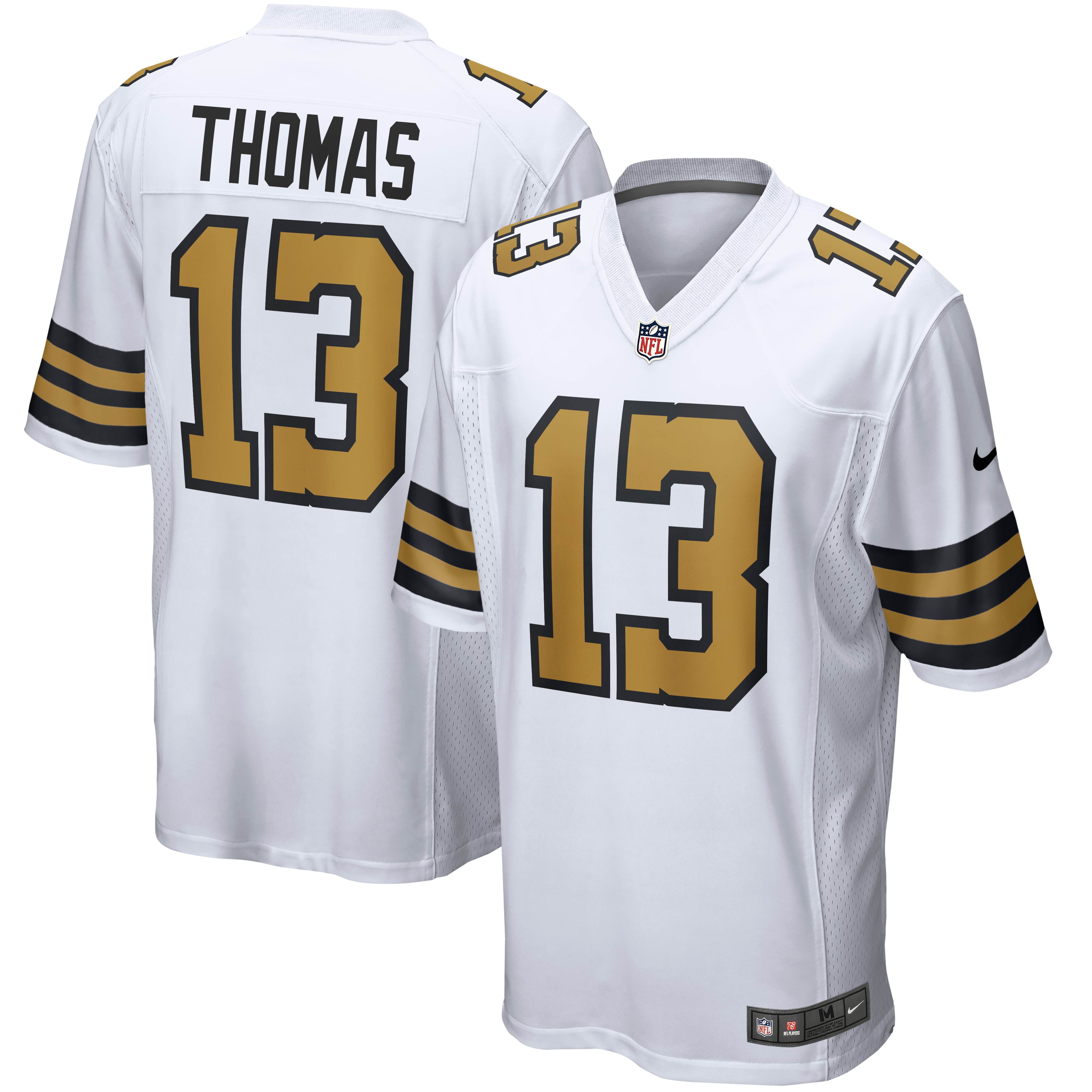 Men's Nike Michael Thomas White New Orleans Saints Alternate Game Jersey - vstockx