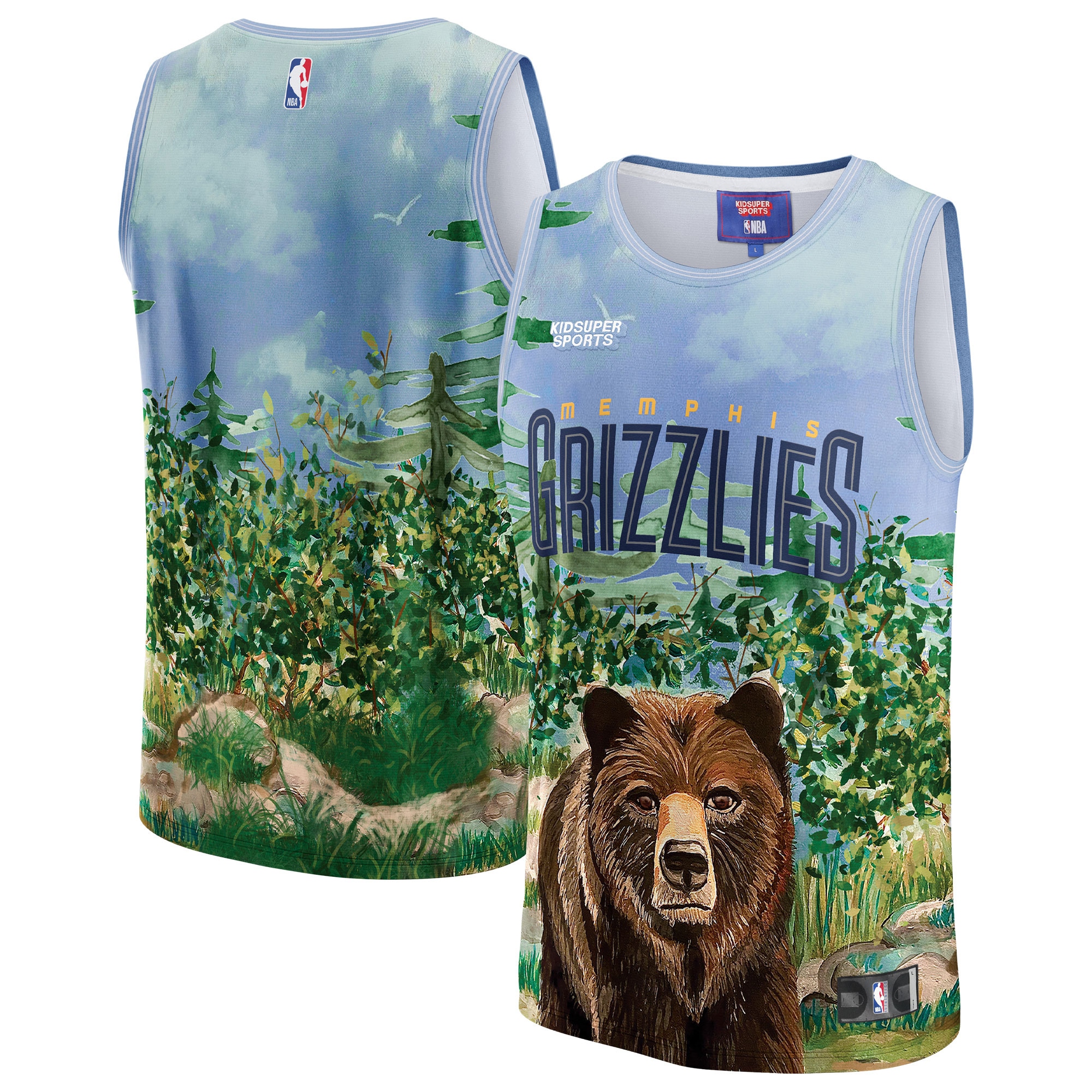 Memphis Grizzlies NBA & KidSuper Studios by Fanatics Unisex Hometown Jersey - Teal - vstockx