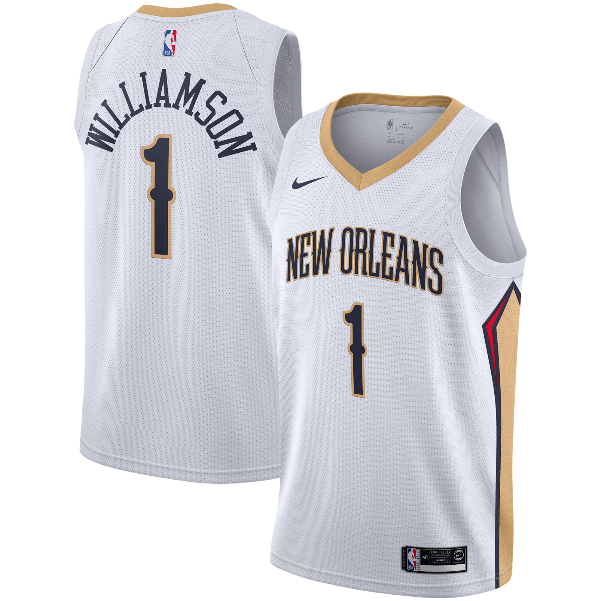 Zion Williamson New Orleans Pelicans Nike 2019/2020 Swingman Jersey - Association Edition - White - vstockx