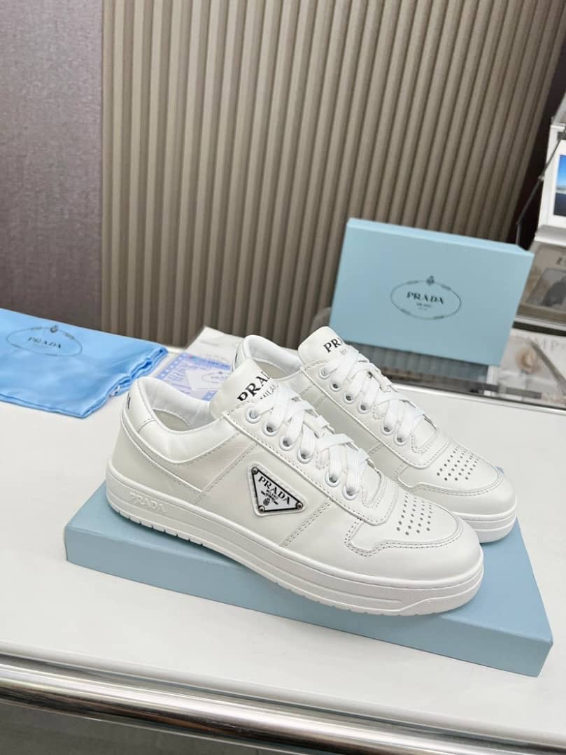 Prada Downtown Low Top Sneakers Leather - vstockx