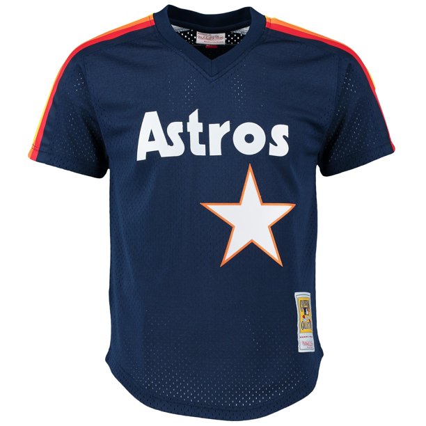 Men's Craig Biggio Houston Astros Mitchell & Ness Cooperstown Mesh Batting Practice Jersey - Navy - vstockx