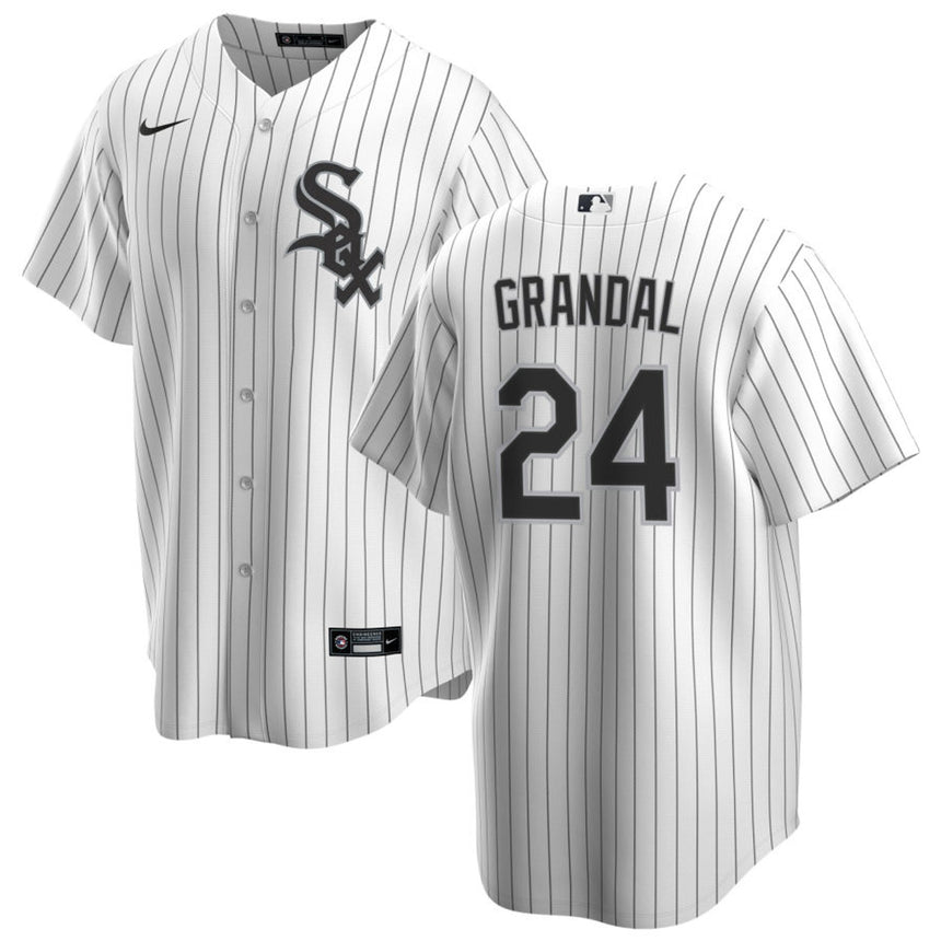 Men's Yasmani Grandal Chicago White Sox White Home Replica Premium Jersey - vstockx