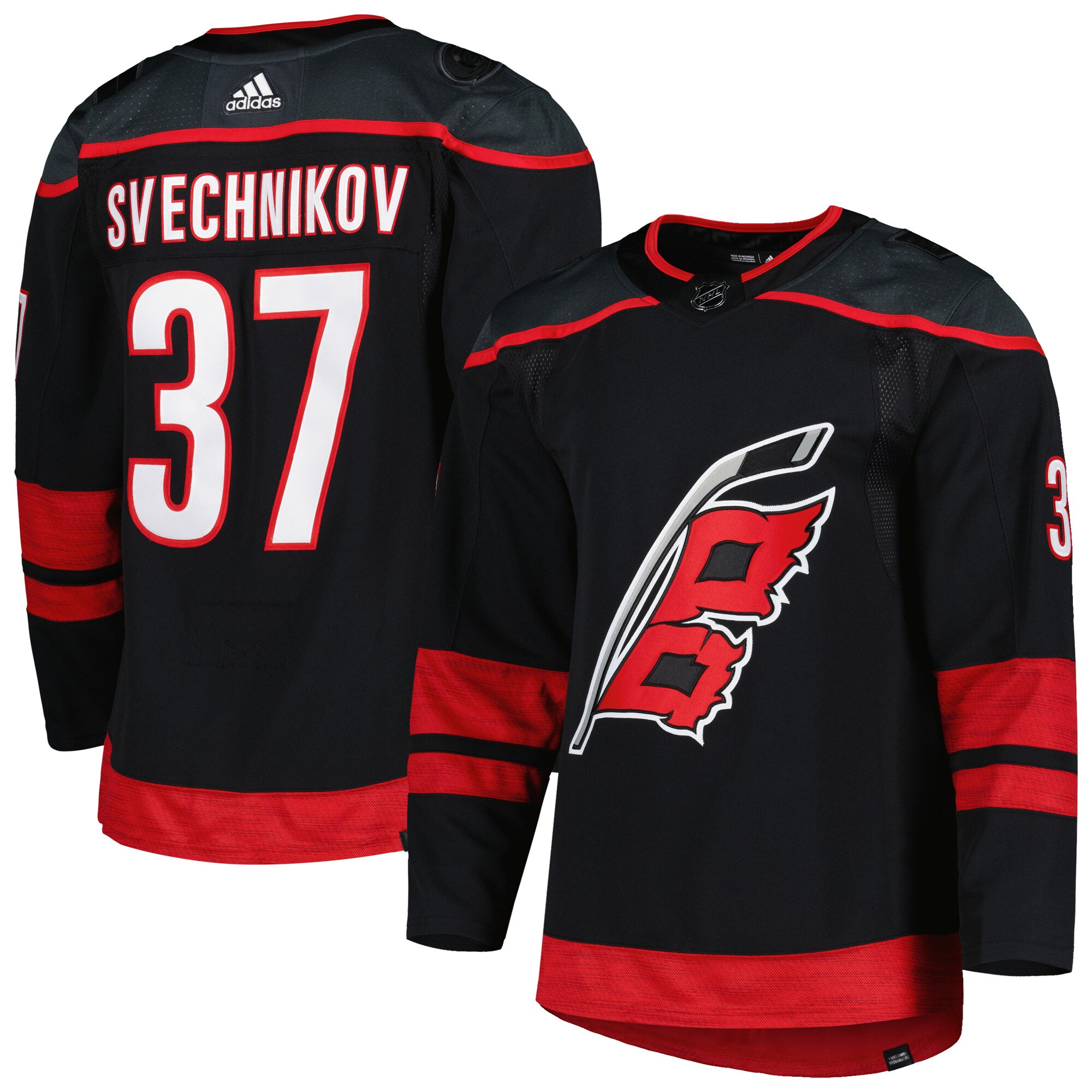 Andrei Svechnikov Carolina Hurricanes adidas Alternate Primegreen Authentic Pro Player Jersey - Black - vstockx