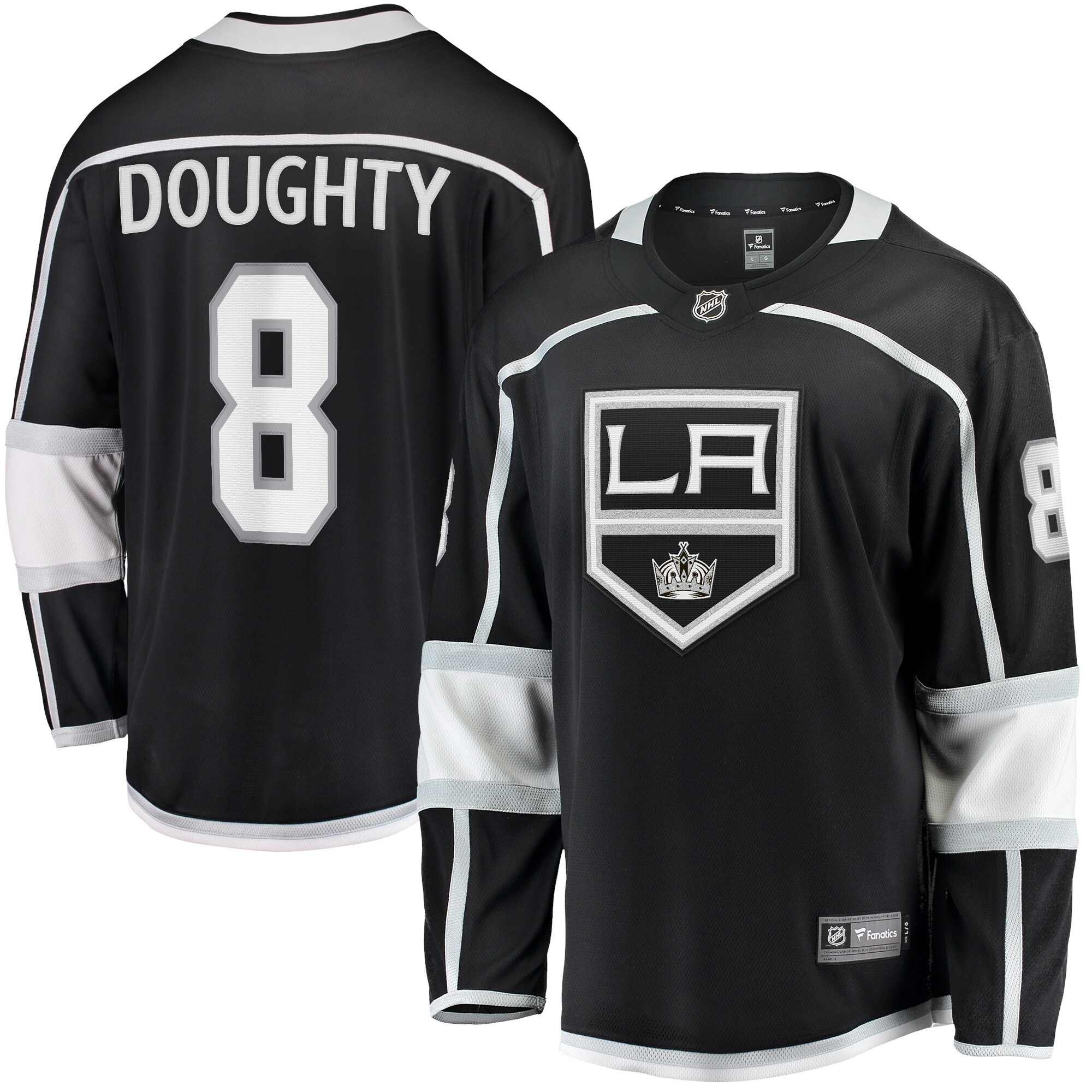 Drew Doughty Los Angeles Kings Fanatics Branded Home Premier Breakaway Player Jersey - Black - vstockx