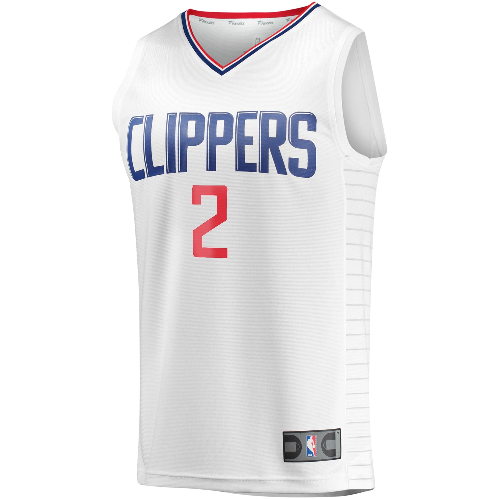 Youth Fanatics Branded Kawhi Leonard White LA Clippers Fast Break Player Jersey - Association Edition - vstockx