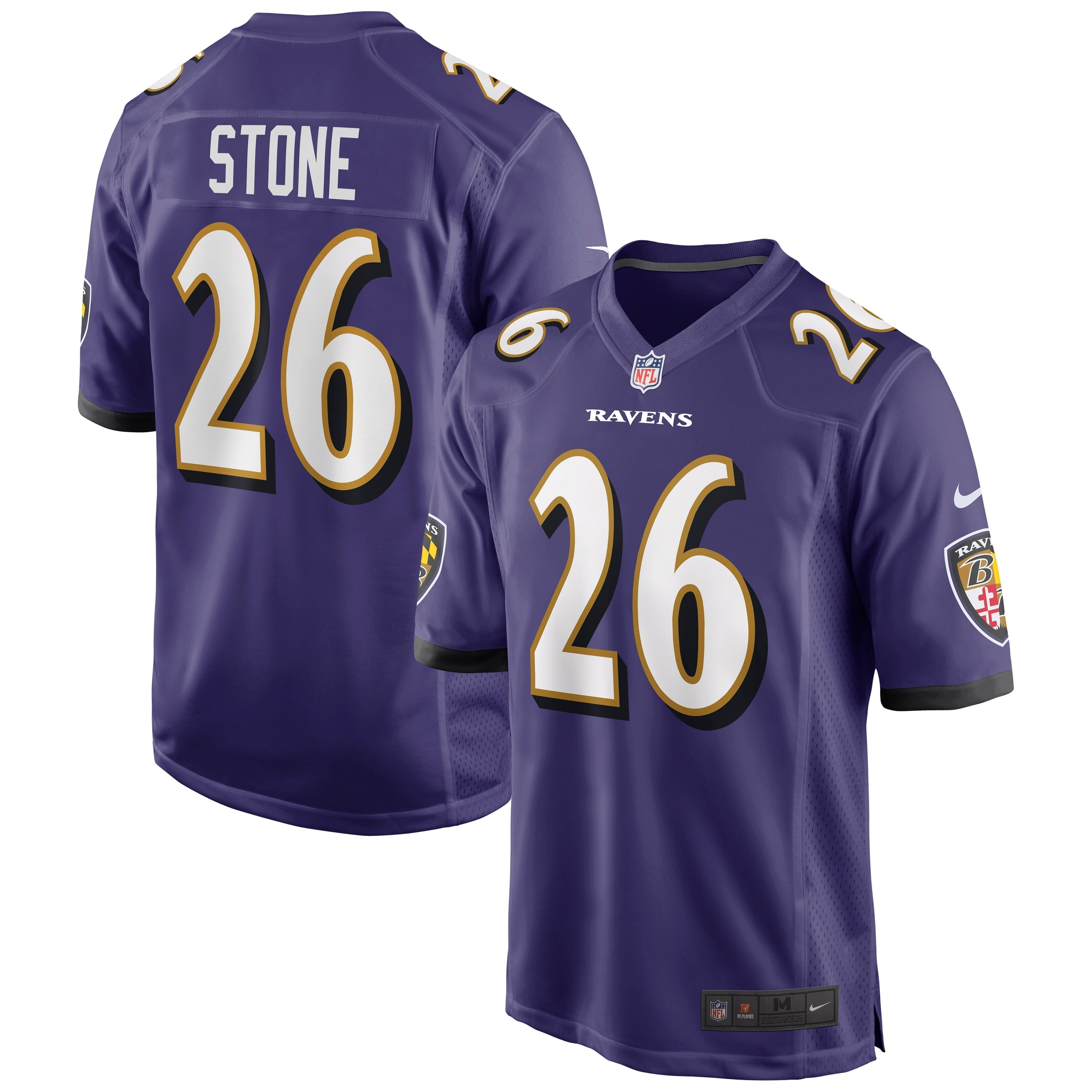 Men's Nike Geno Stone Purple Baltimore Ravens Game Jersey - vstockx