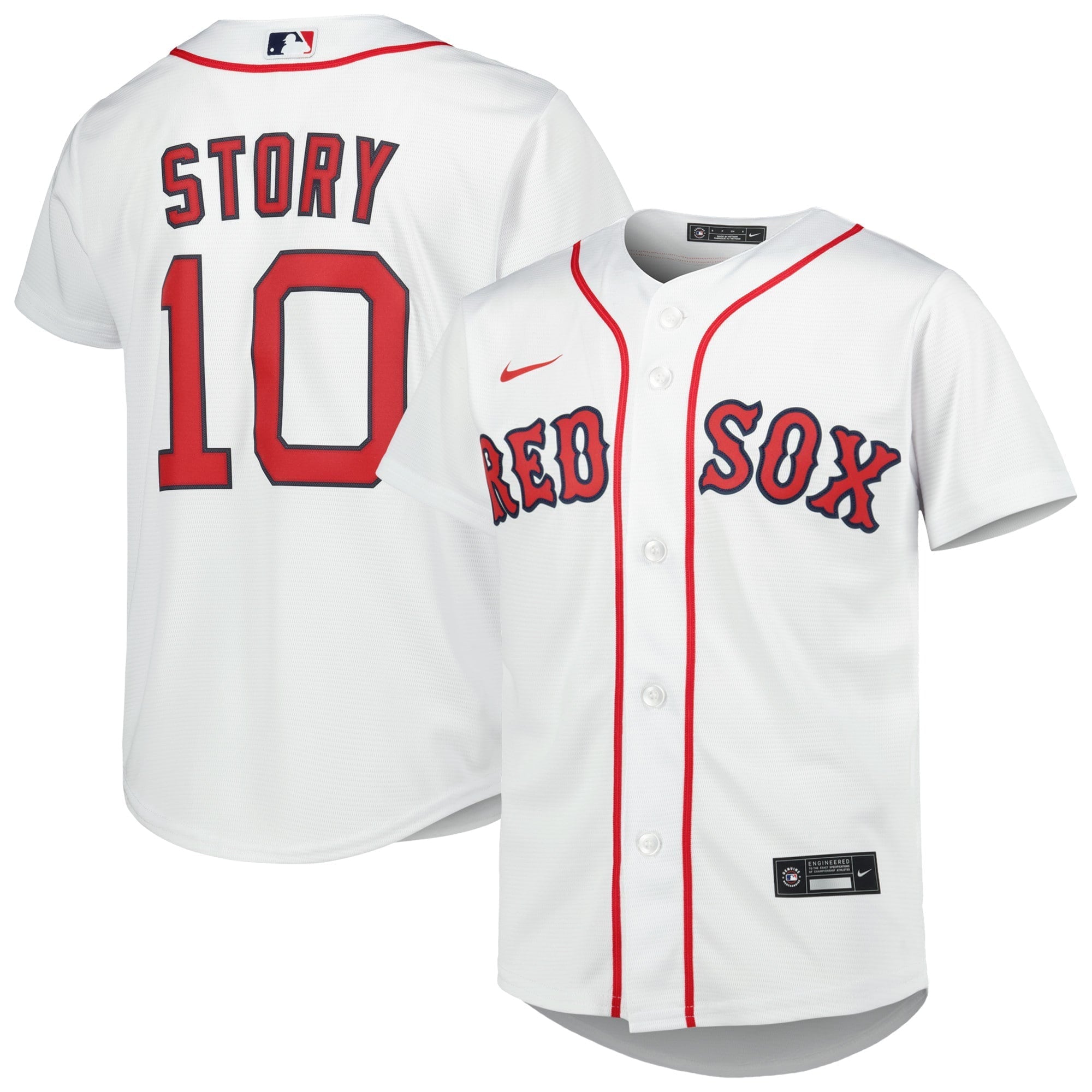 Youth Nike Trevor Story White Boston Red Sox Alternate Replica Player Jersey - vstockx