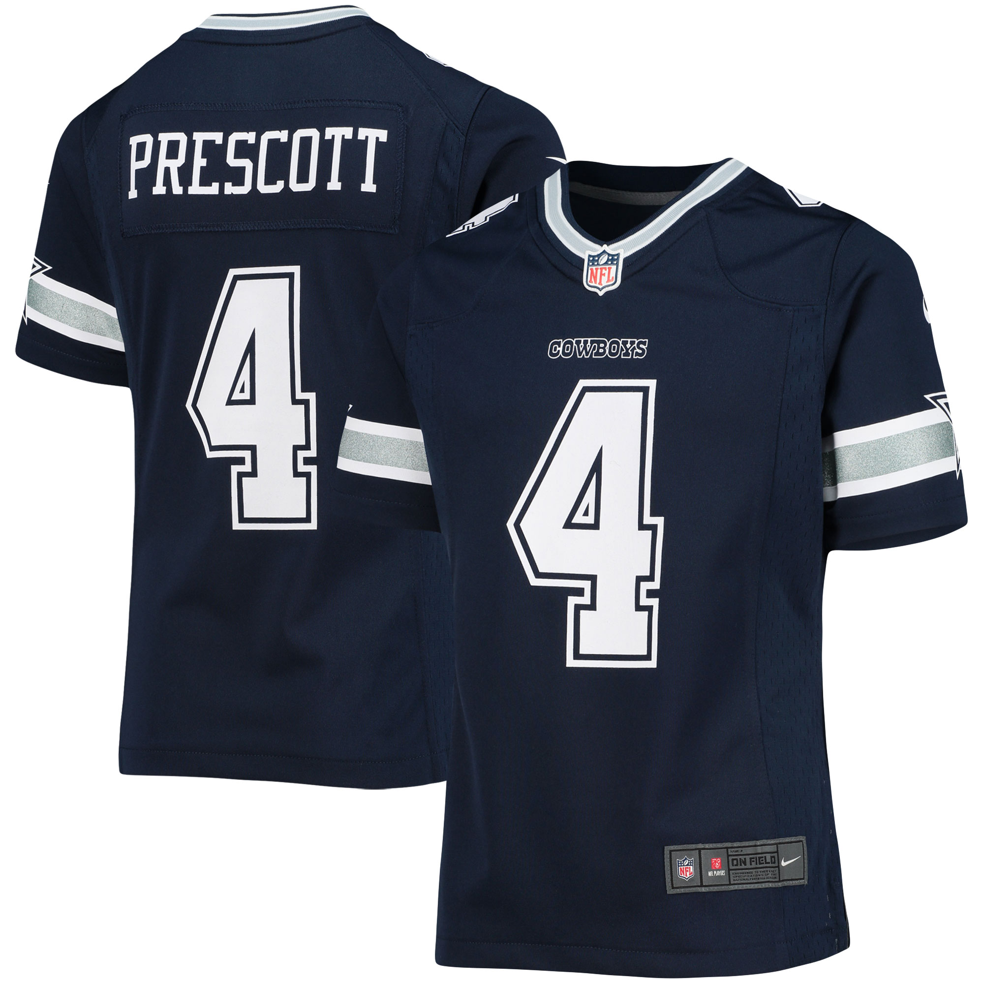 Dak Prescott Dallas Cowboys Nike Girls Youth Team Game Jersey - Navy - vstockx