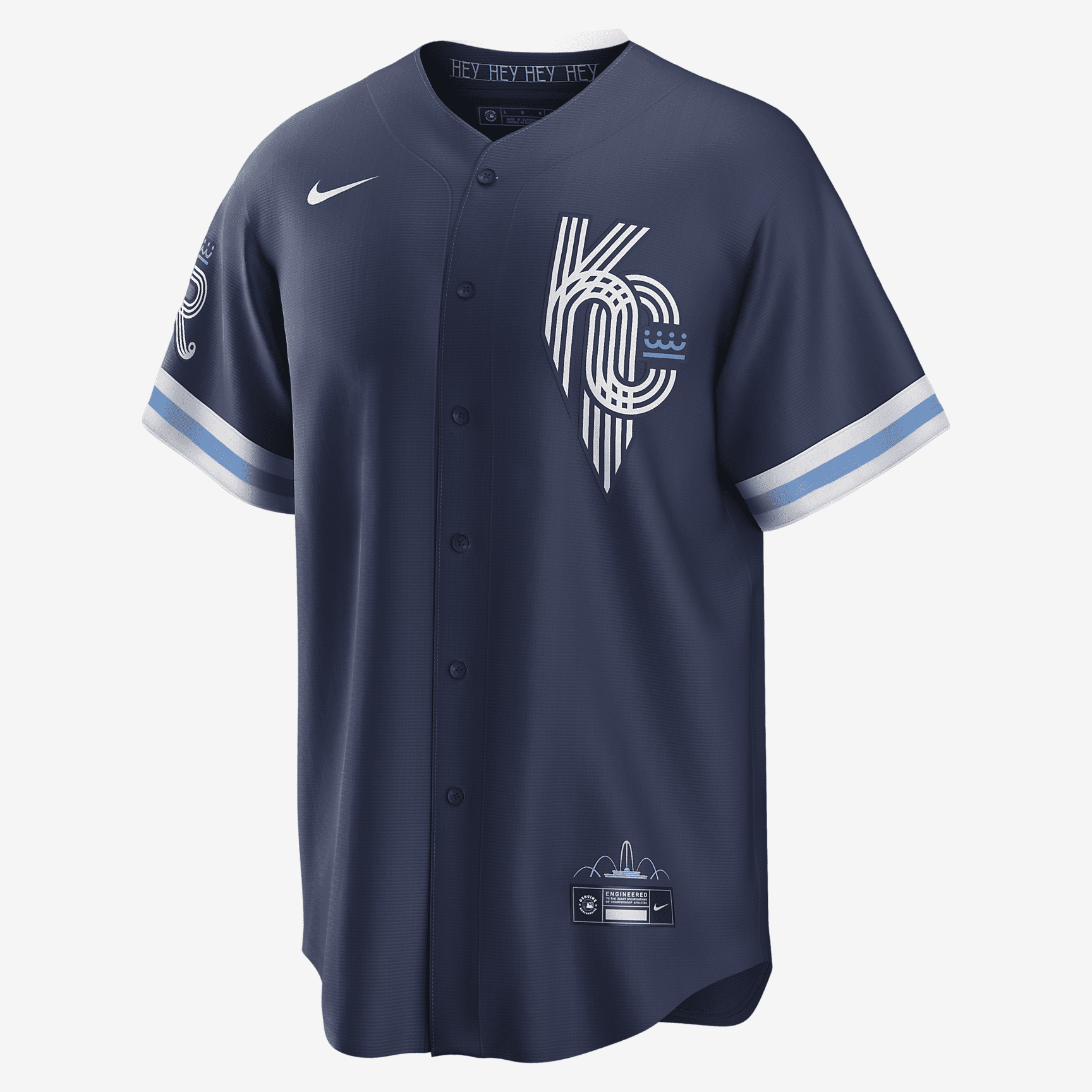 MLB Kansas City Royals City Connect (Salvador Perez) Men's Replica Baseball Jersey - Navy - vstockx