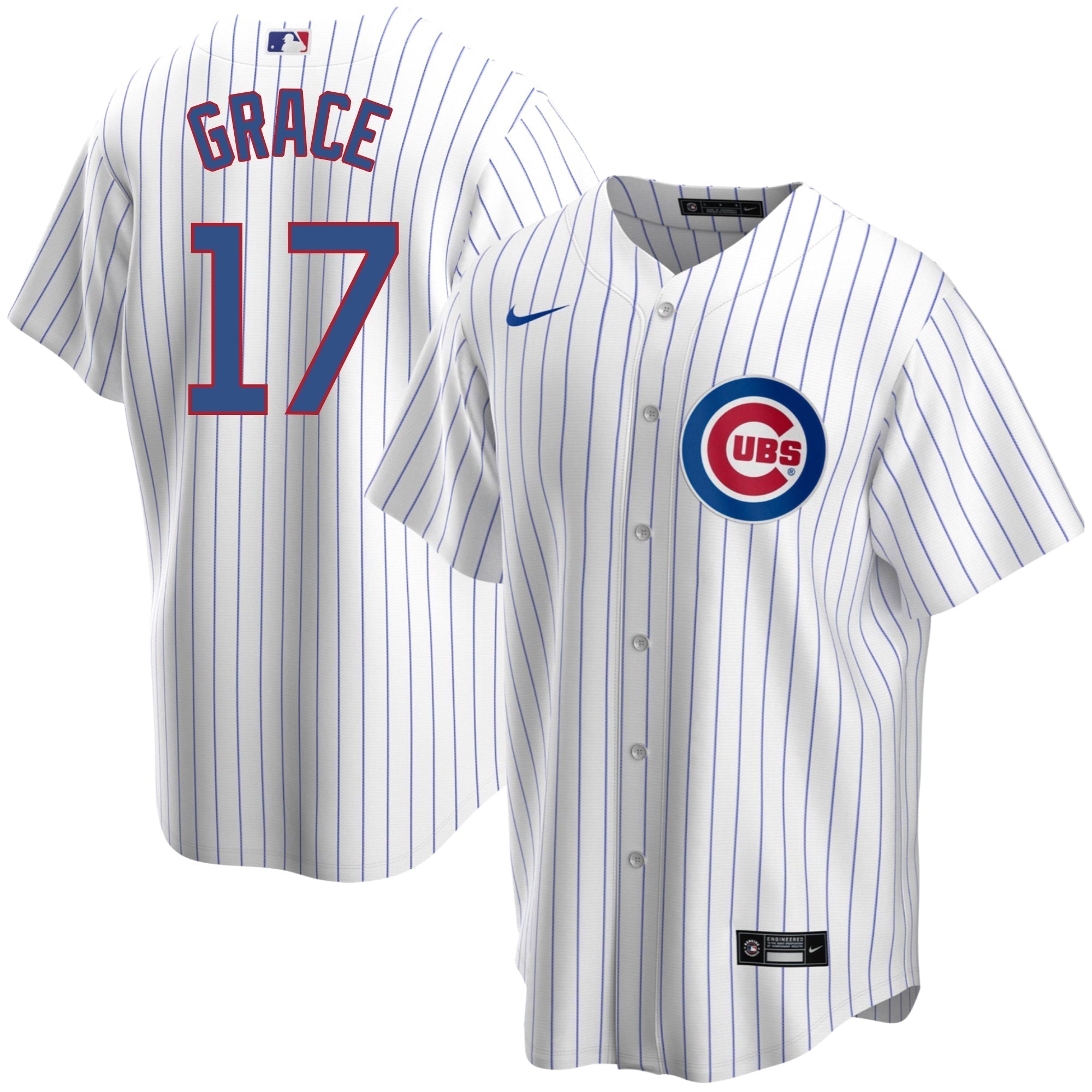 Mark Grace Chicago Cubs Home Pinstripe Men's Replica Jersey - vstockx