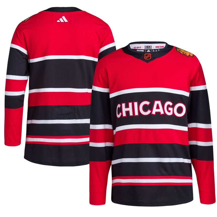 Men's Chicago Blackhawks adidas Red Reverse Retro 2.0 Authentic Blank Jersey - vstockx