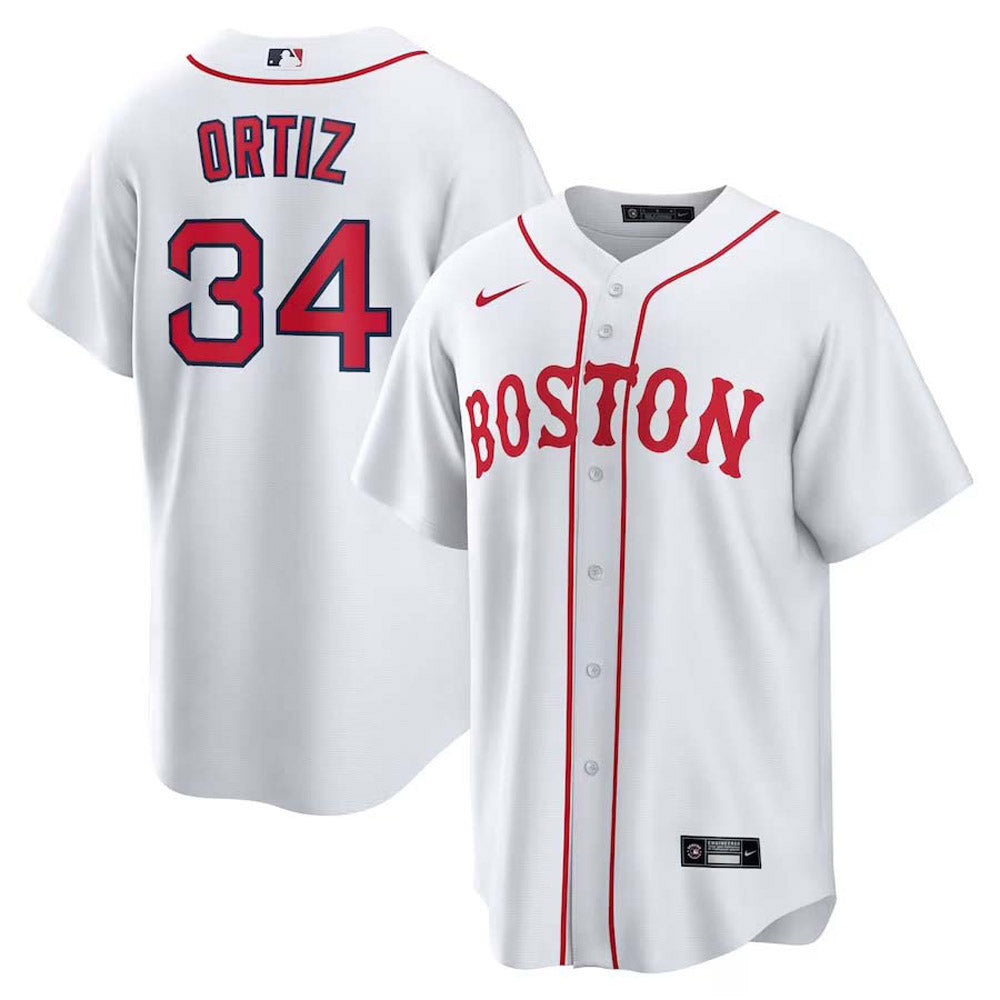 Men's Boston Red Sox David Ortiz Replica Home Jersey - White - vstockx