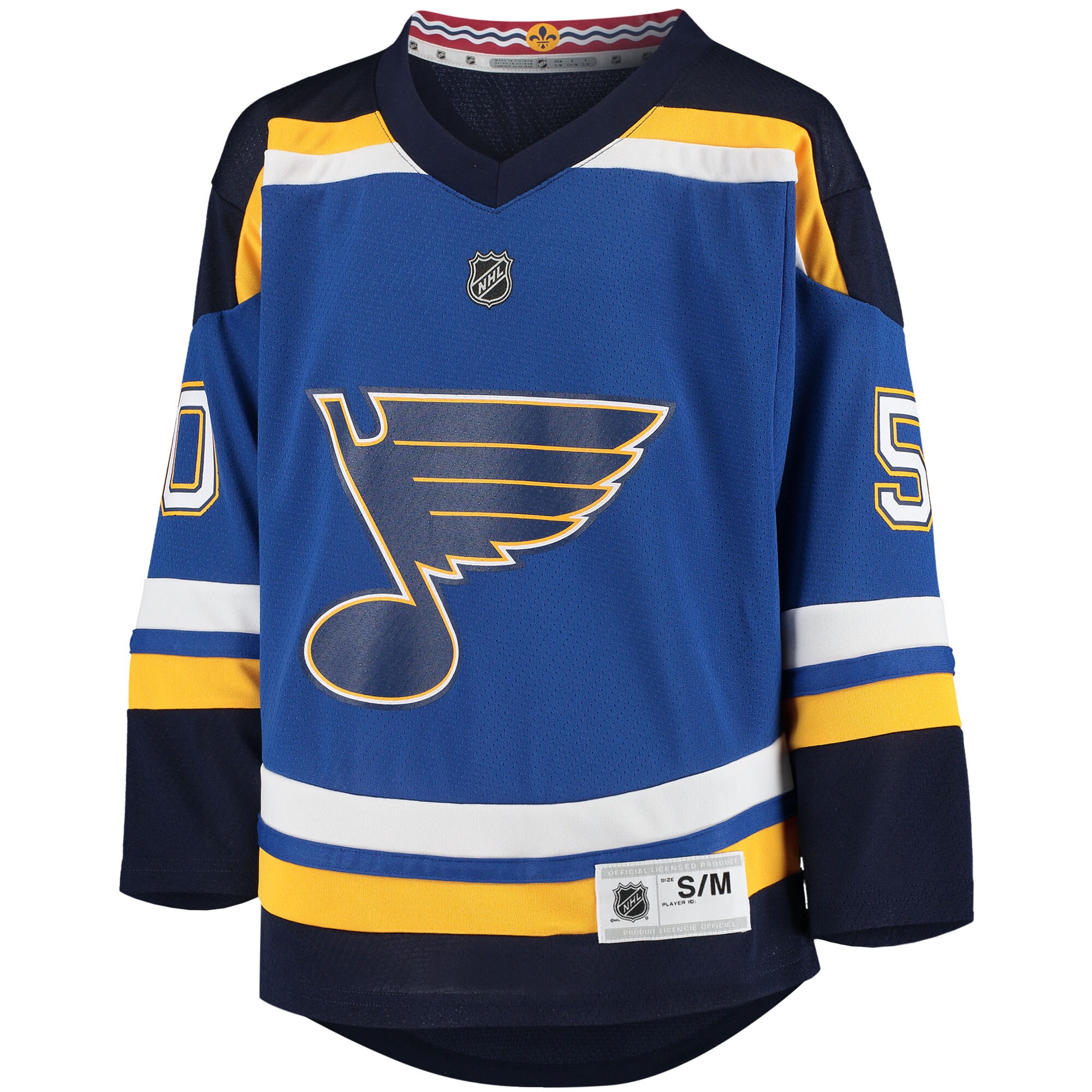 Jordans Binnington St. Louis Blues Youth Home Replica Player Jersey - Blue - vstockx