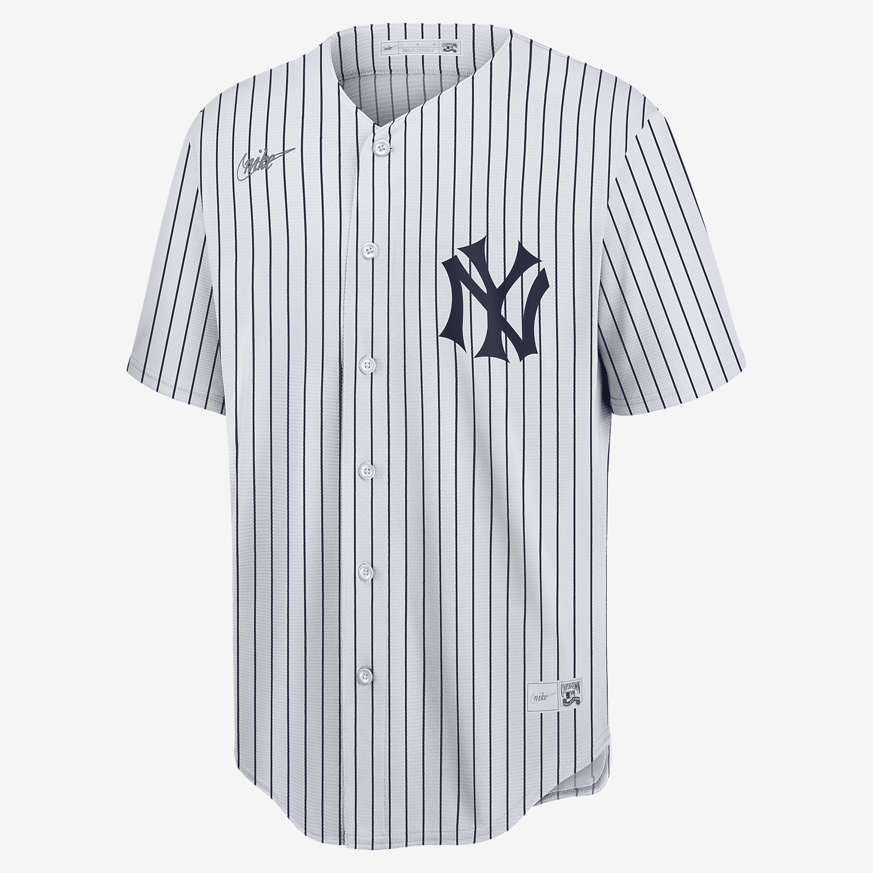 MLB New York Yankees (Babe Ruth) Men's Cooperstown Baseball Jersey - White/Navy - vstockx