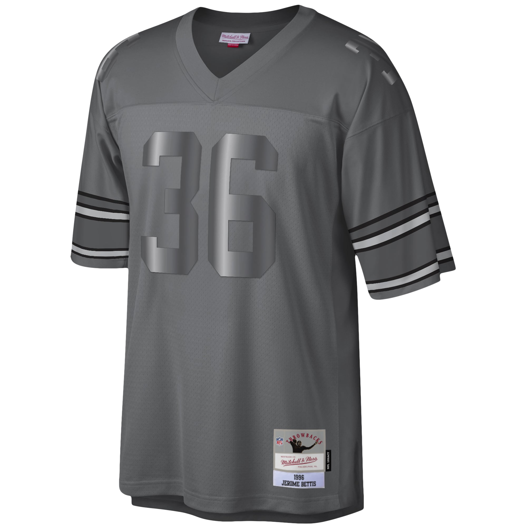 Jerome Bettis Pittsburgh Steelers Mitchell & Ness 1996 Retired Player Metal Legacy Jersey - Charcoal - vstockx