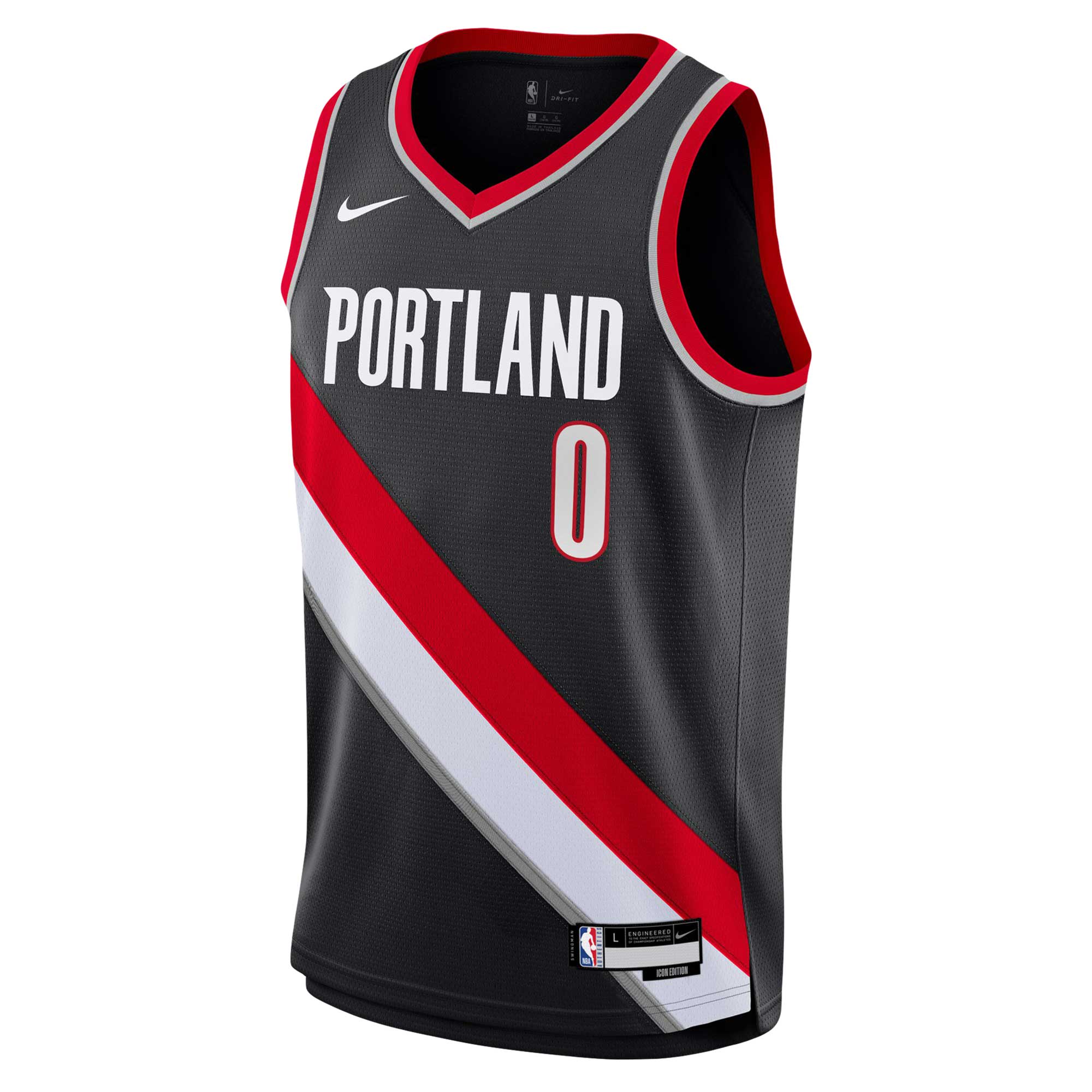 Damian Lillard Portland Trail Blazers Nike Youth Swingman Jersey - Icon Edition - Black - vstockx