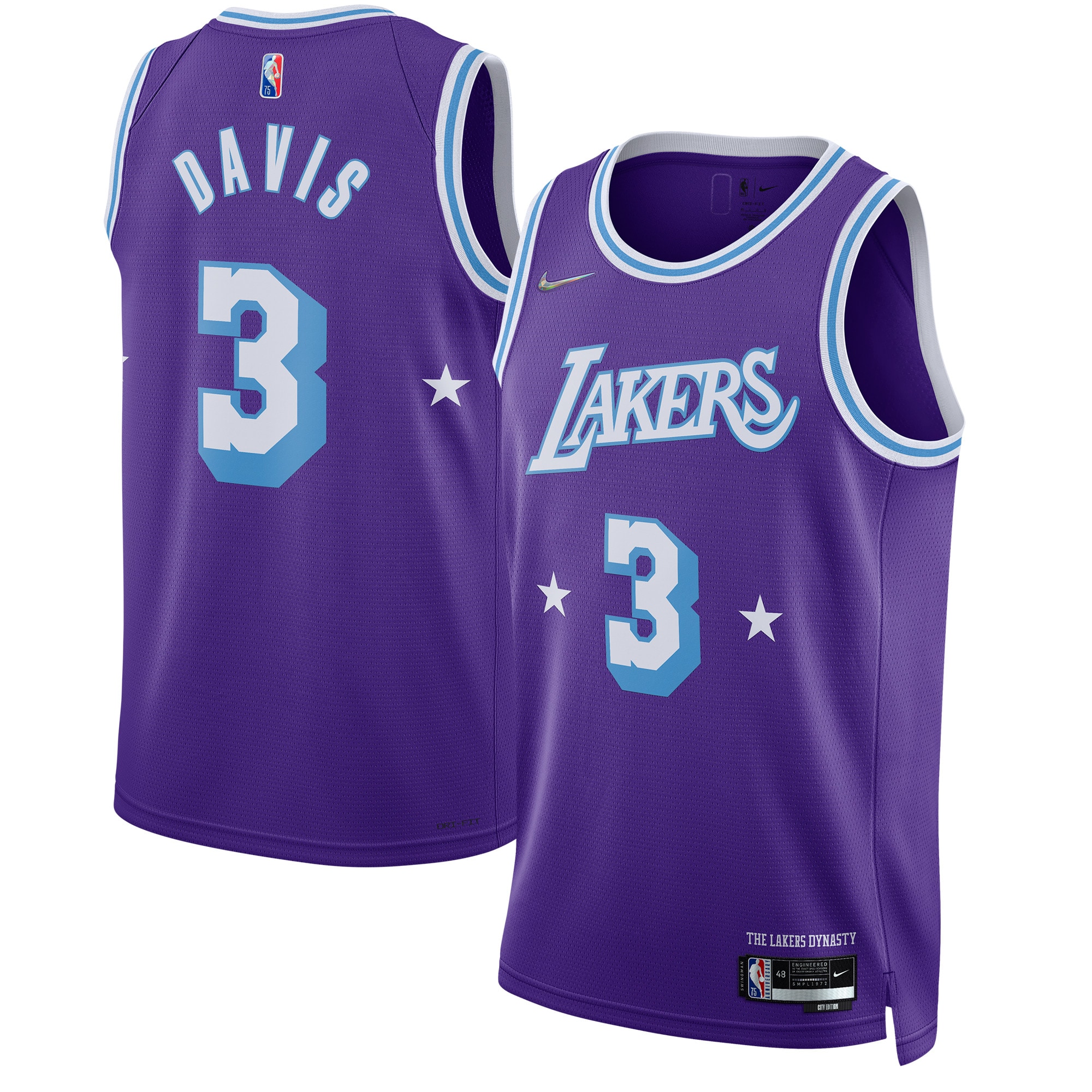 Anthony Davis Los Angeles Lakers Nike 2021/22 Swingman Jersey - City Edition - Purple - vstockx
