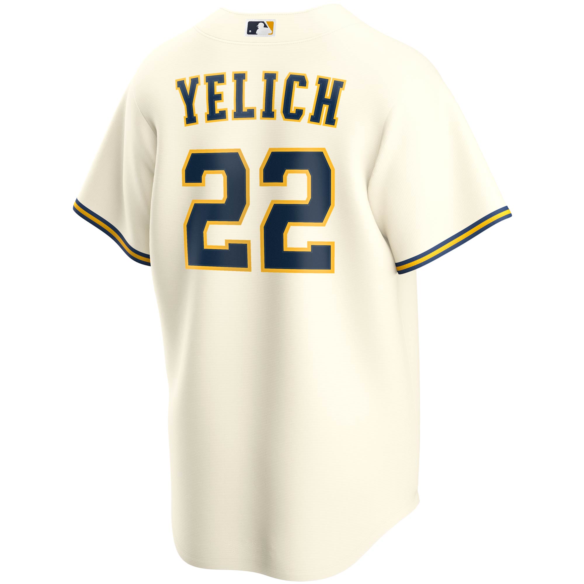 Christian Yelich Milwaukee Brewers Nike Youth Alternate Replica Player Jersey - Cream - vstockx