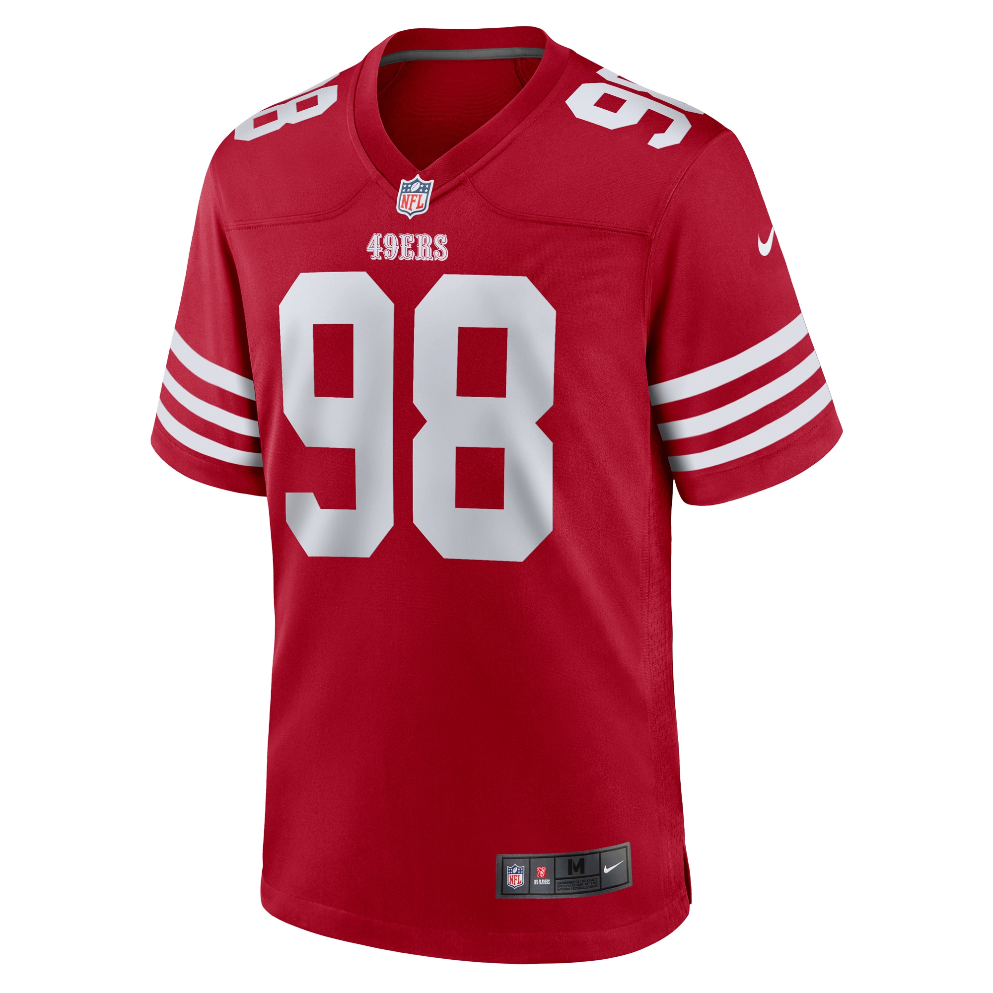 Javon Hargrave San Francisco 49ers Nike Game Player Jersey - Scarlet - vstockx