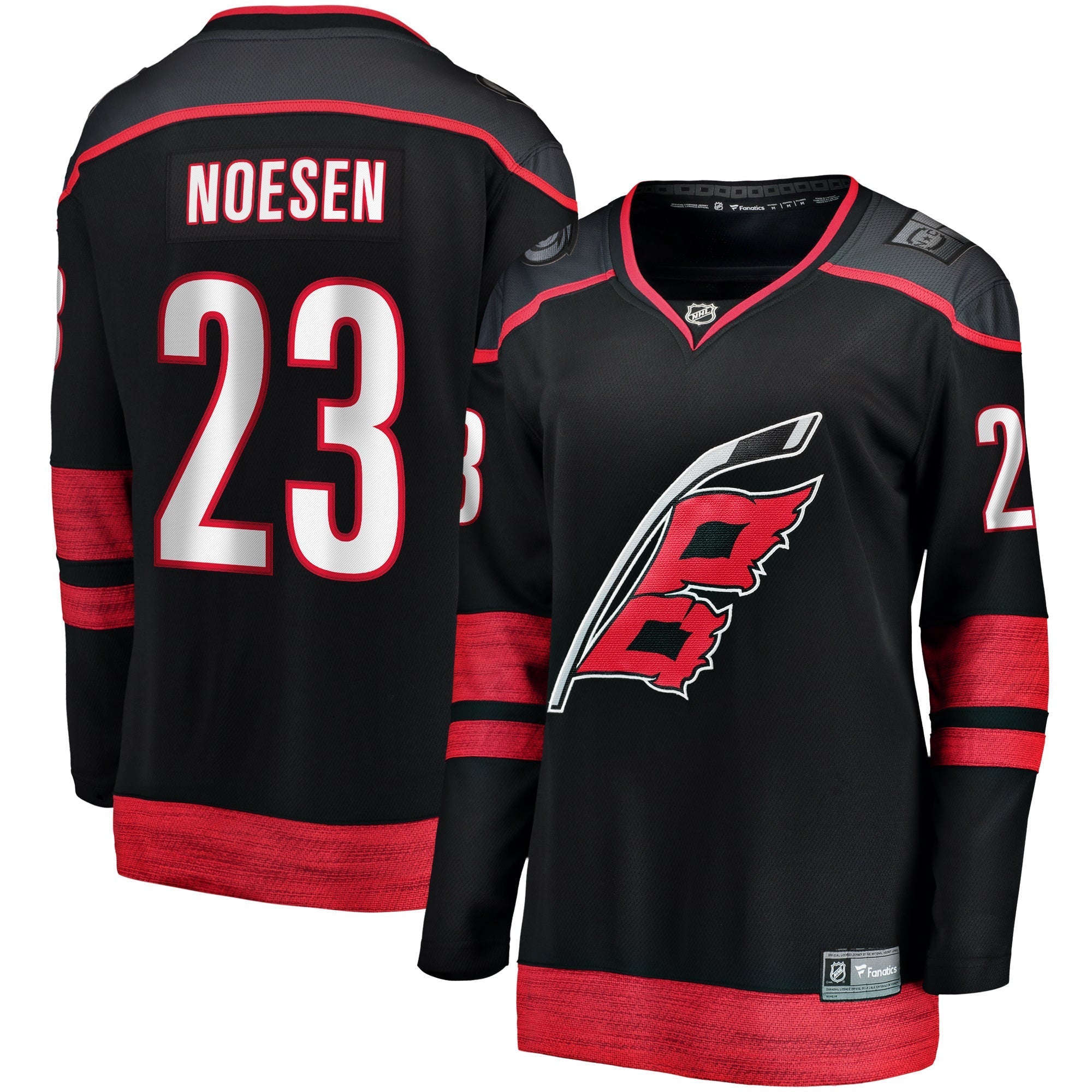 Women's Fanatics Branded Stefan Noesen Black Carolina Hurricanes Home Breakaway Player Jersey - vstockx