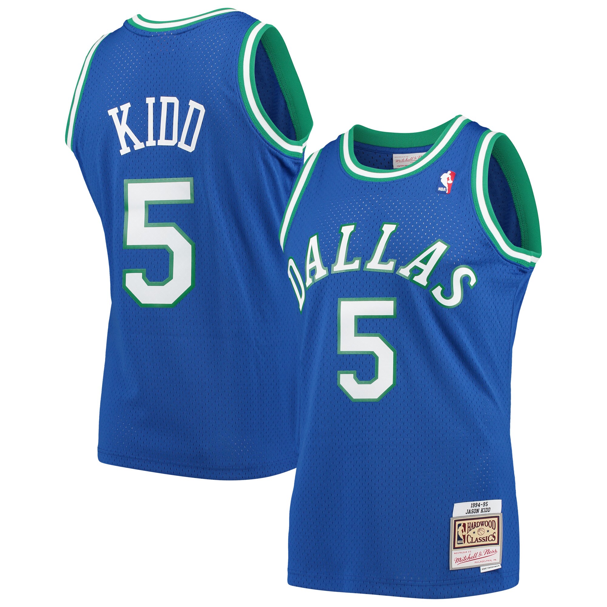 Jason Kidd Dallas Mavericks Mitchell & Ness Hardwood Classics Swingman Jersey - Blue - vstockx
