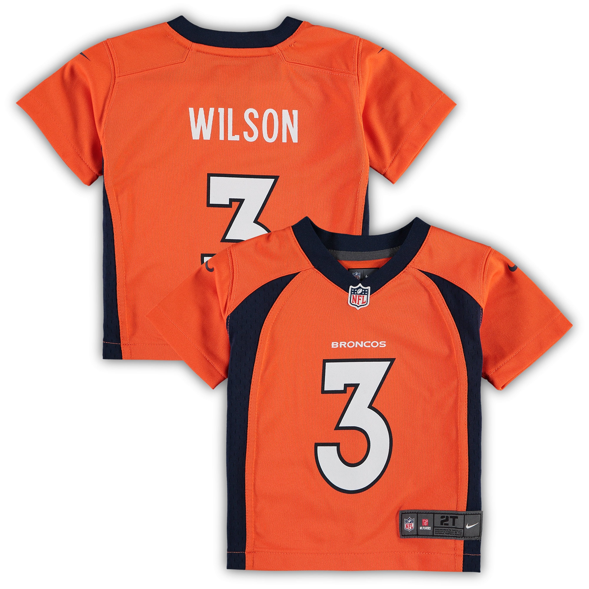 Russell Wilson Denver Broncos Nike Toddler Game Jersey - Orange - vstockx