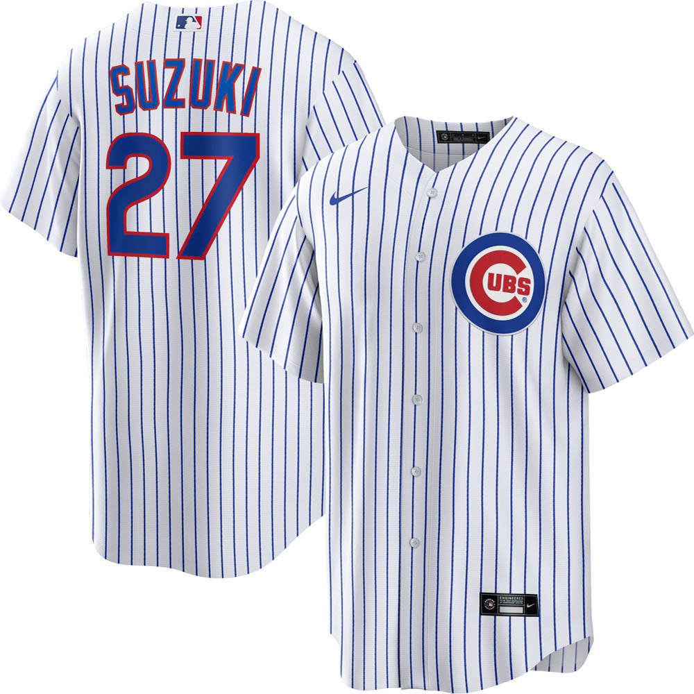 Youth Chicago Cubs Seiya Suzuki Cool Base Replica Home Jersey - White - vstockx