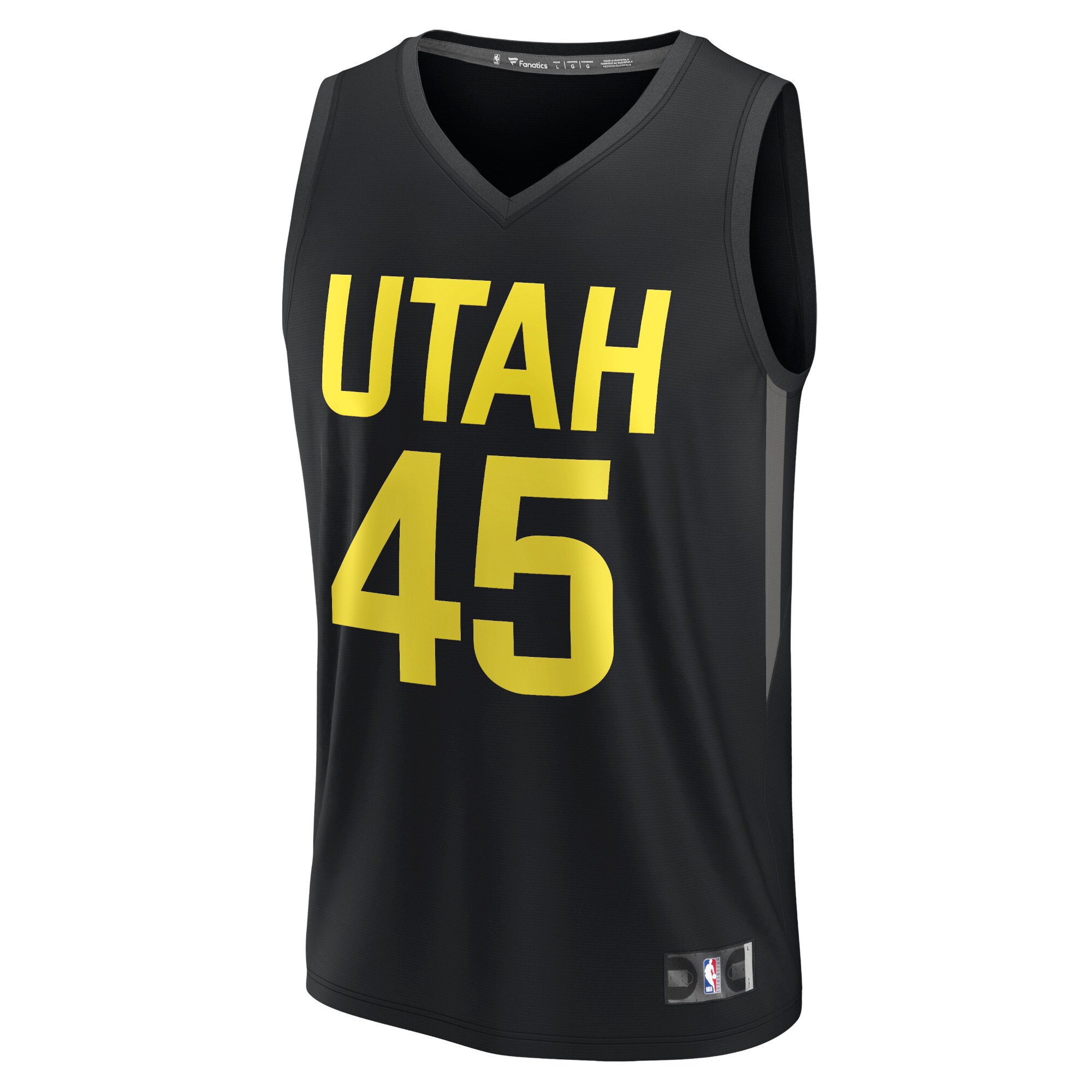 Donovan Mitchell Utah Jazz Fanatics Branded Fast Break Replica Player Jersey - Statement Edition - Black - vstockx