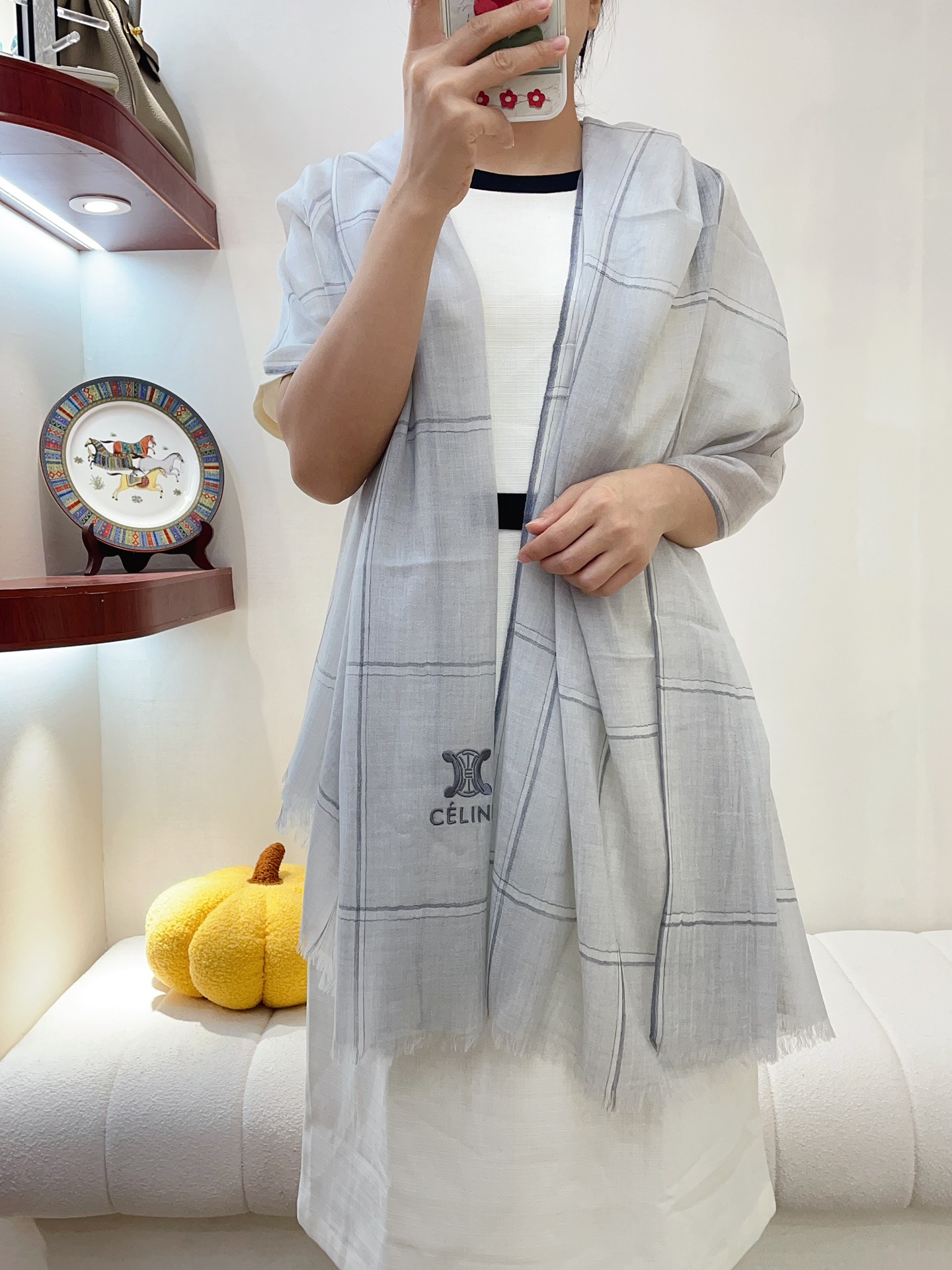 Streetwear Scarf CELINE 328846 SIZE:80*200cm - vstockx