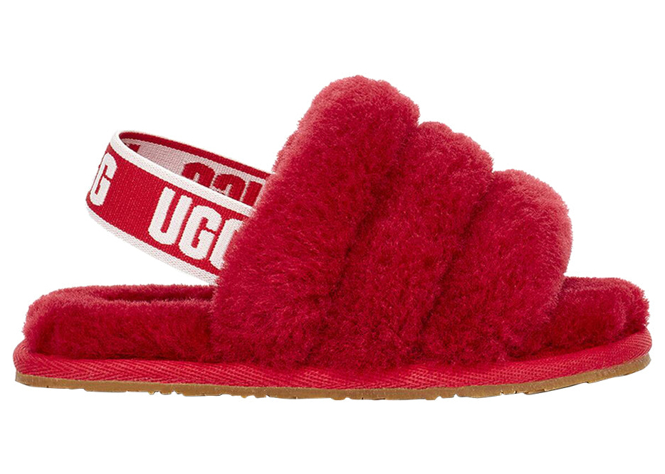 UGG Fluff Yeah Slide Ribbon Red (Toddler) - vstockx